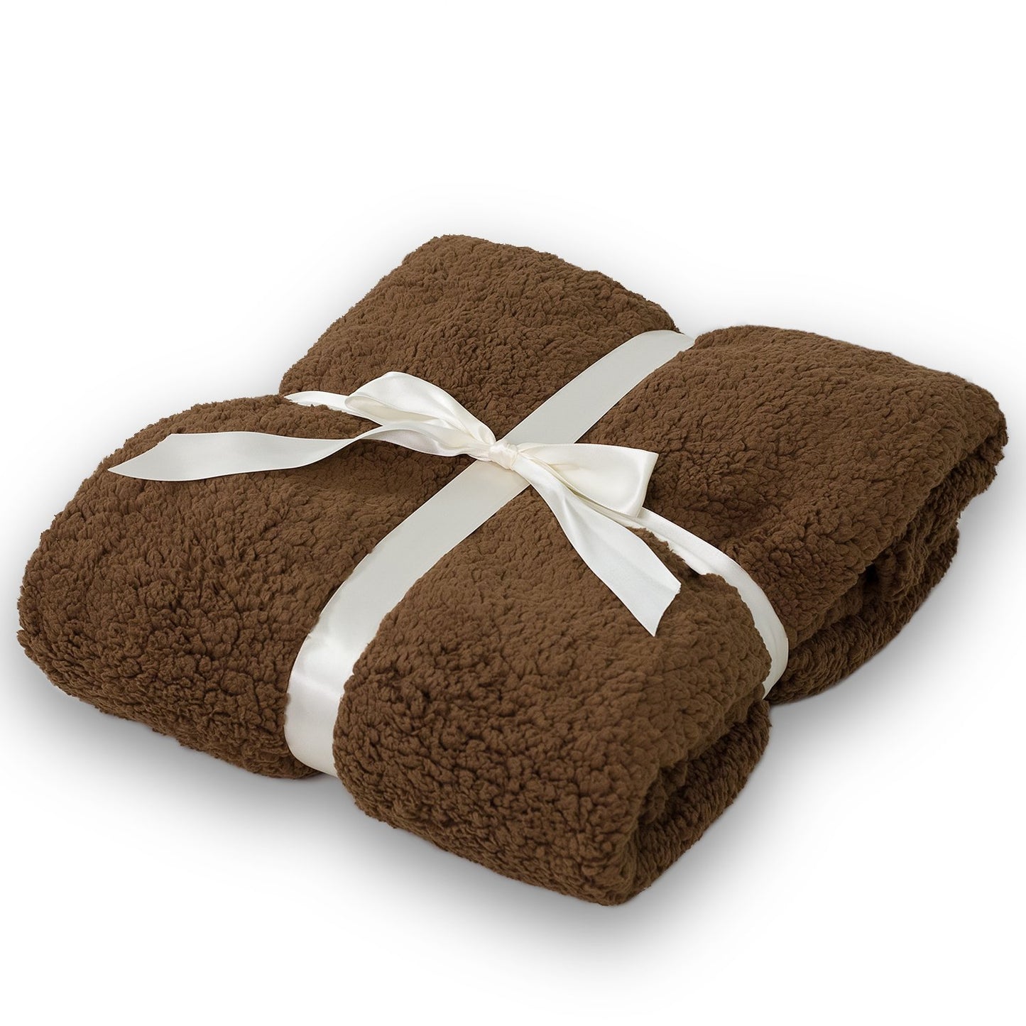 Soft & Snuggly Luxury Super Soft Two Sided Sherpa and Polar Fleece Comfy Throw, 58in X 58in, Chocolate