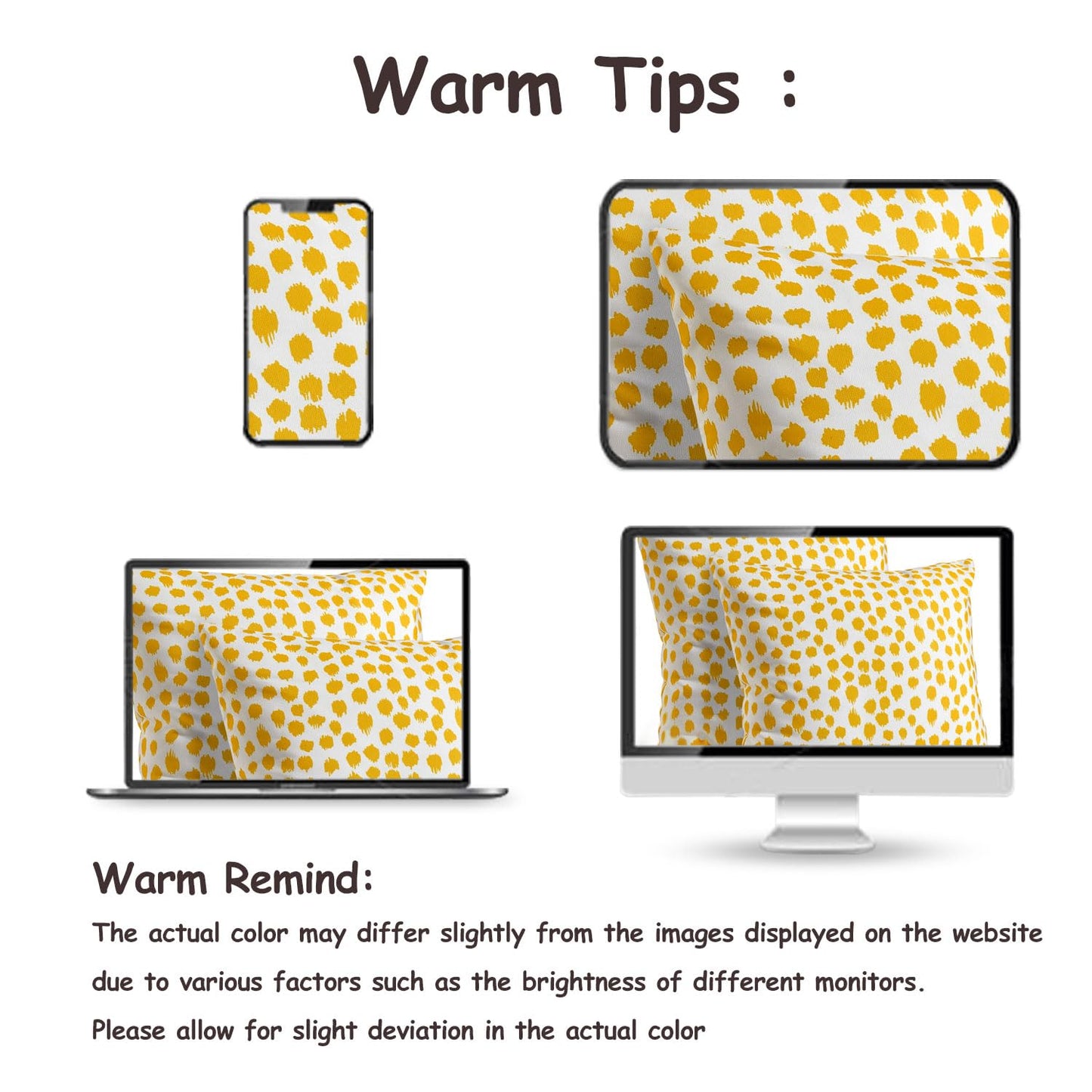 Allorry Outdoor Pillow Covers 18x18 Set of 2 Boho Design Yellow Polka Dot Decorations Pillows Summer Outdoor Waterproof Patio Furniture Garden Porch Sofa Bed Cushion Covers Home Decor JB001-A18