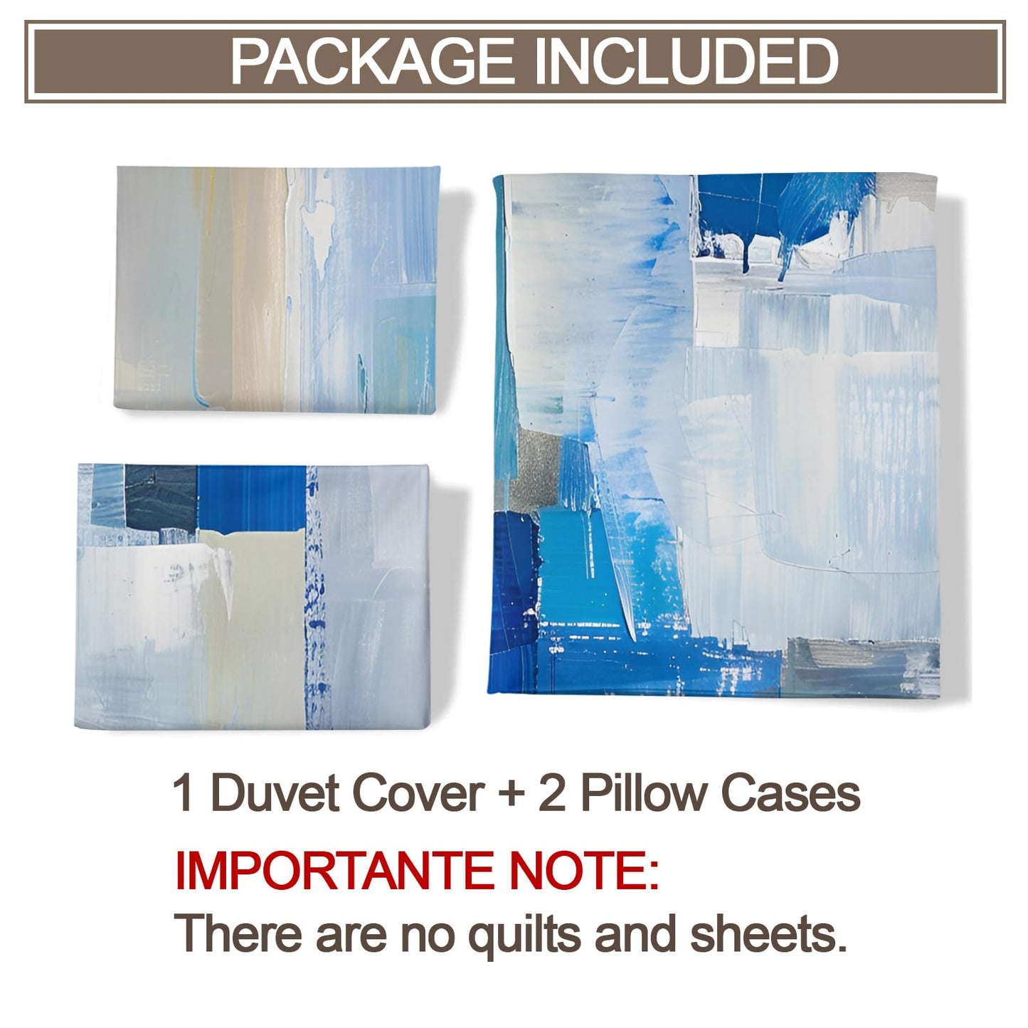 GKPLY Geometric Comforters Queen Size, Medieval Bedding Sets, Blue and Gray Duvet Cover, Zipper Closure, 2 Pillowcases, Reversible Print Bedding & Bedroom Decor