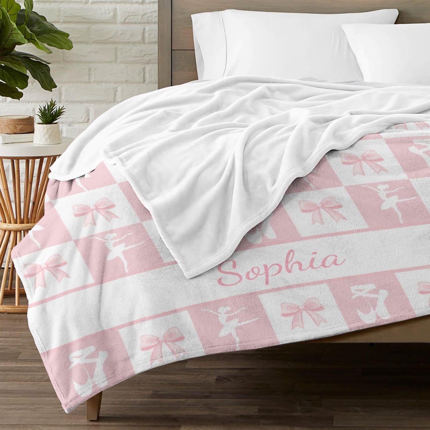 Custom Dance Recital Gifts Blanket with Name - Personalized Throw for Children, Ultra Soft Warm Plush Blanket for Sofa Bed, Gift for Girls Women