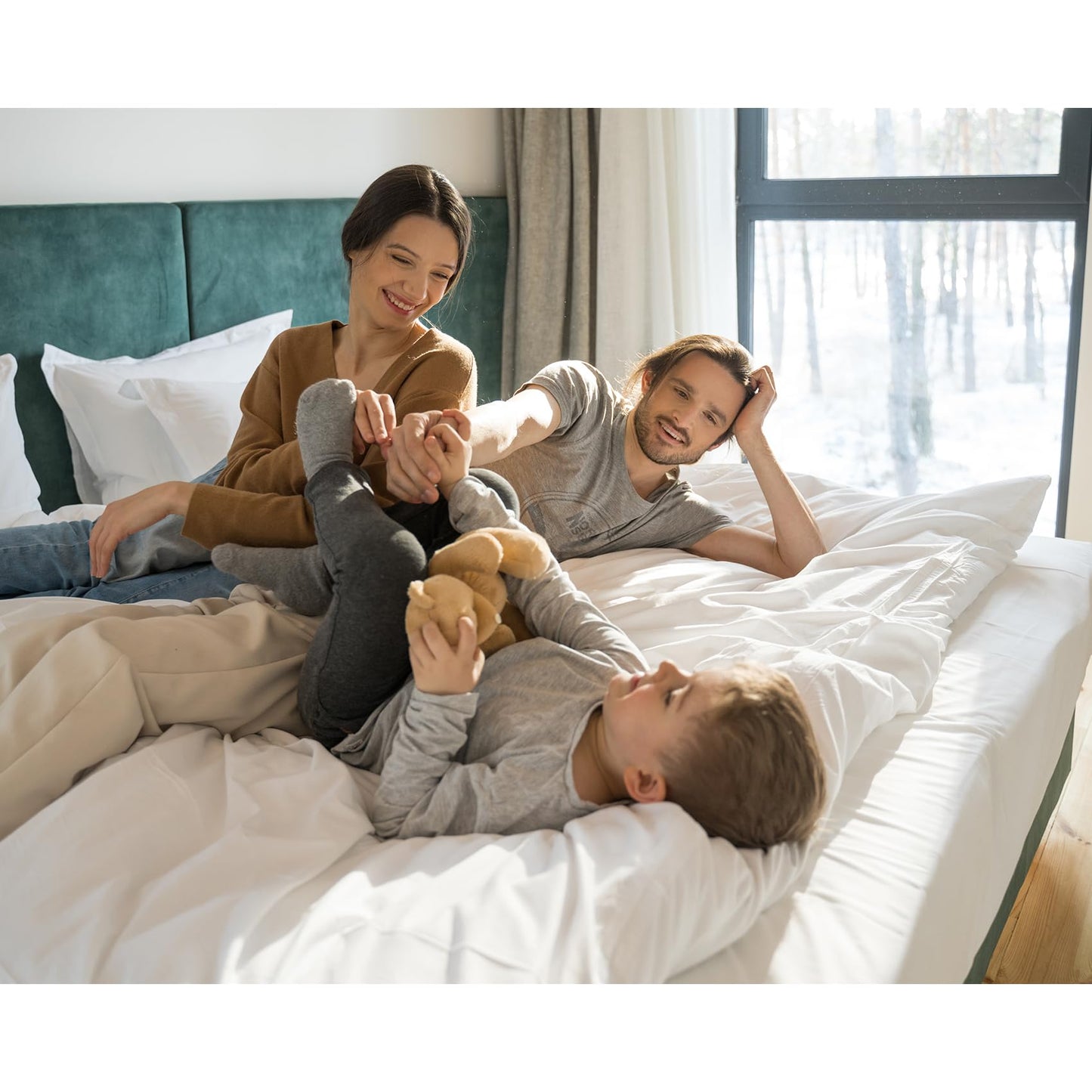 HOMEIDEAS King Size Bed Sheets - 6 Piece Set (White) - Extra Soft Brushed Microfiber 1800 Bedding Sheets, Deep Pocket, Wrinkle & Fade Free