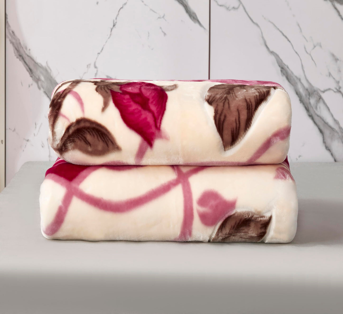 LGYKUMEG Korean Mink Blanket 59"×79" Silky Soft and Warm - 2 Ply Reversible Raschel Bed Blanket for Single Bed(150x200cm2kg)