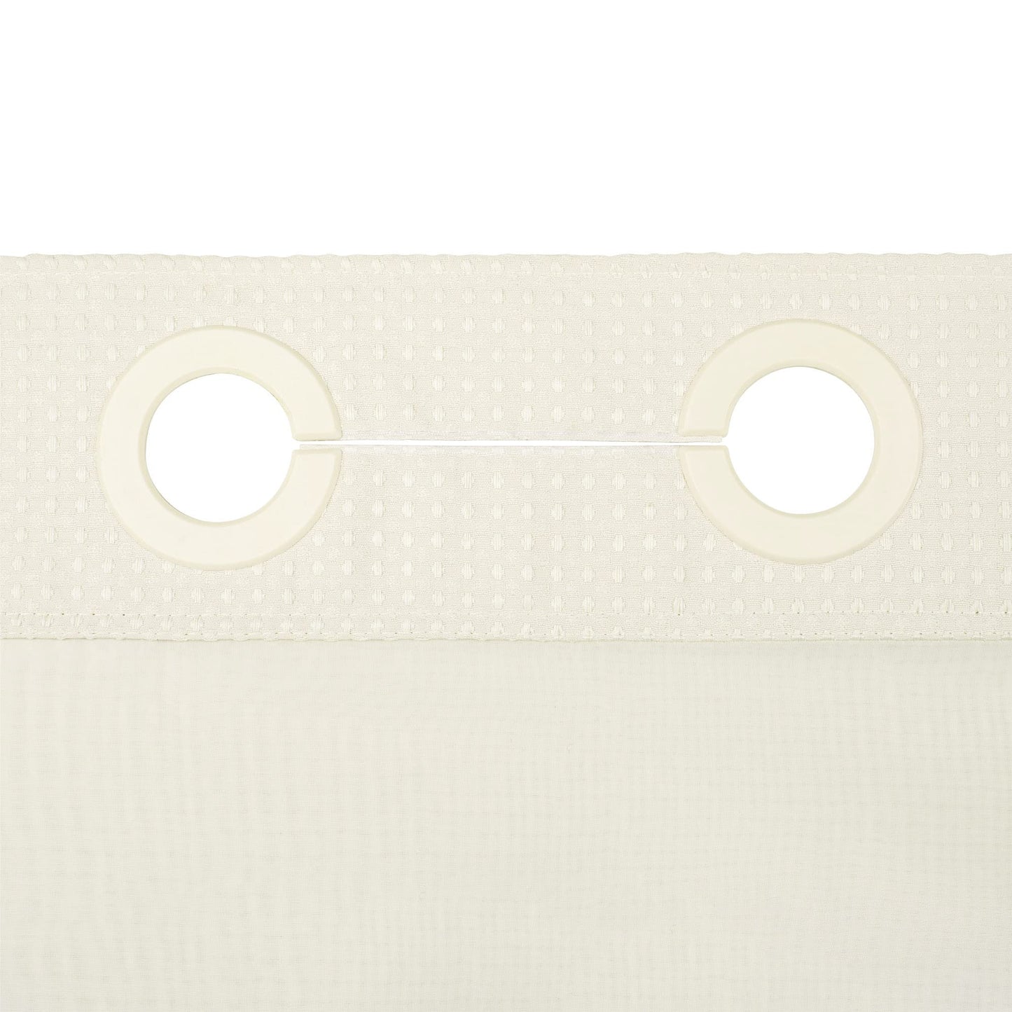 River Dream Heavyweight No Hooks Required Dotted Waffle Weave Shower Curtain with Snap in Liner - 71W x 74H,Hotel Grade,Spa Like Bath Curtain,Cream