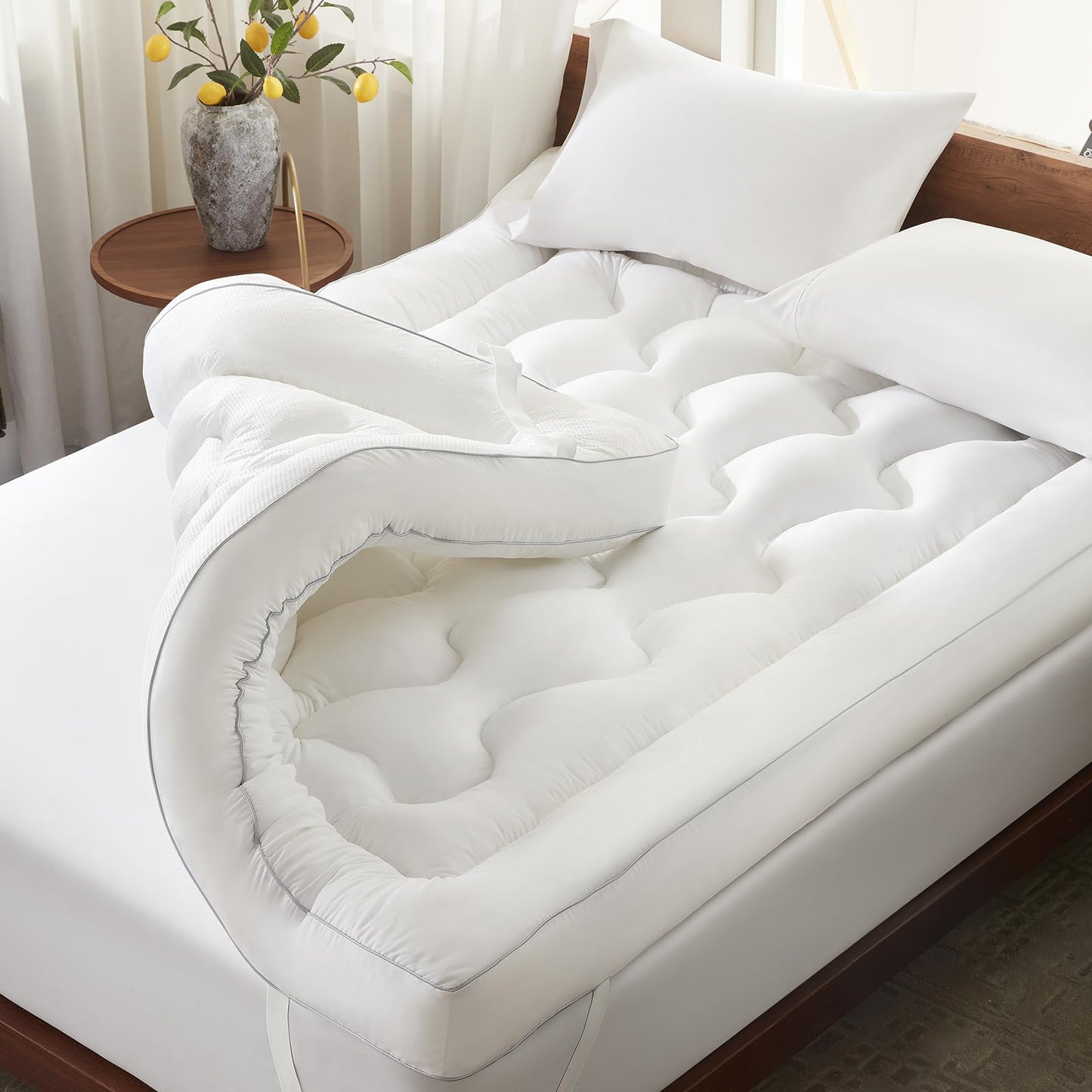 Decroom 4 Inch Mattress Topper Twin for Back Pain Relief, Breathable Memory Foam Mattress Pad, Soft & Supportive Pillow Topper, 75x39x4 Inch