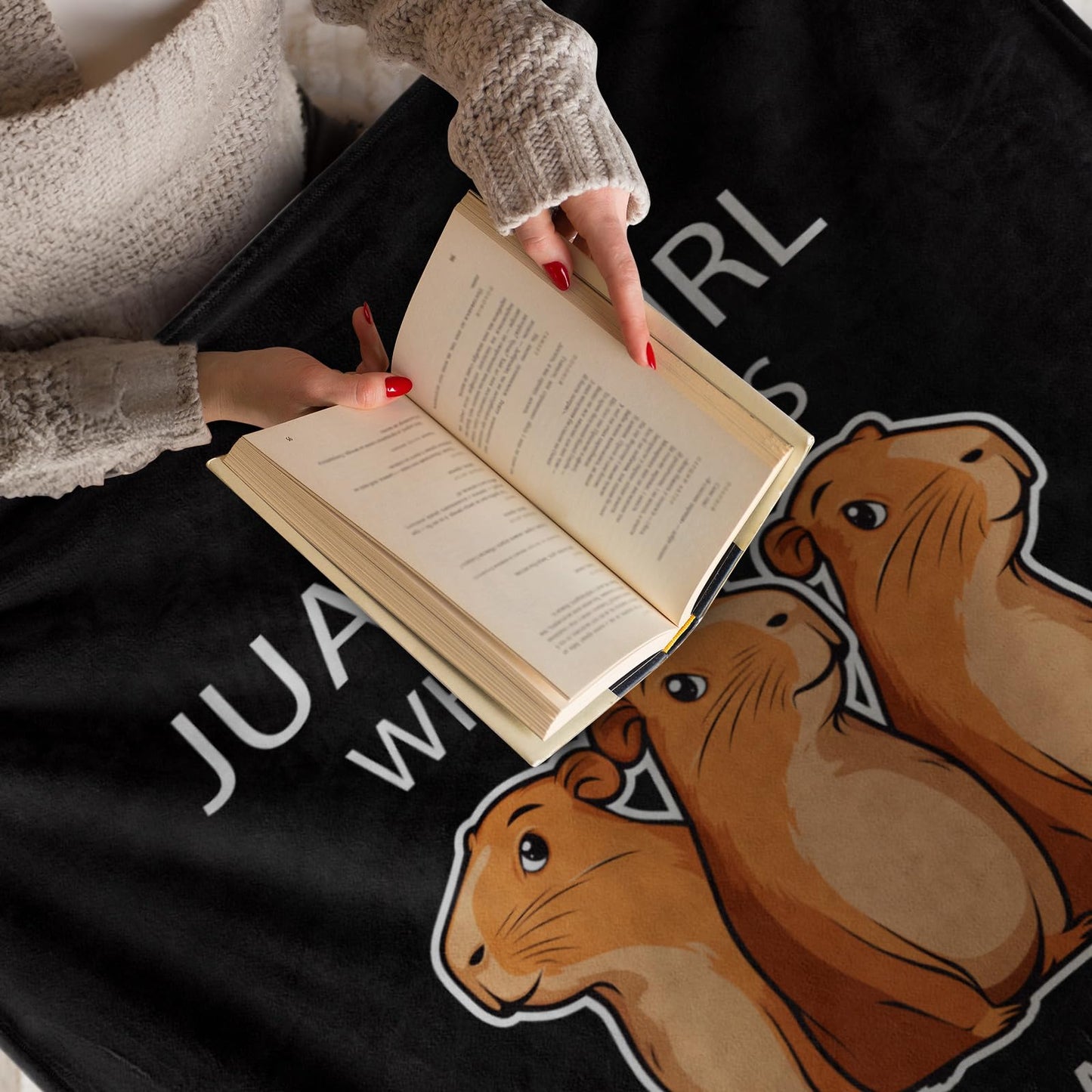 Capybara Blanket, Capybara Gifts for Girls, Soft Blanket for Girls Room Decor, Cozy Throw Blankets Christmas Birthday Gifts for Toddles Teens Couch Bed 60" X 50"