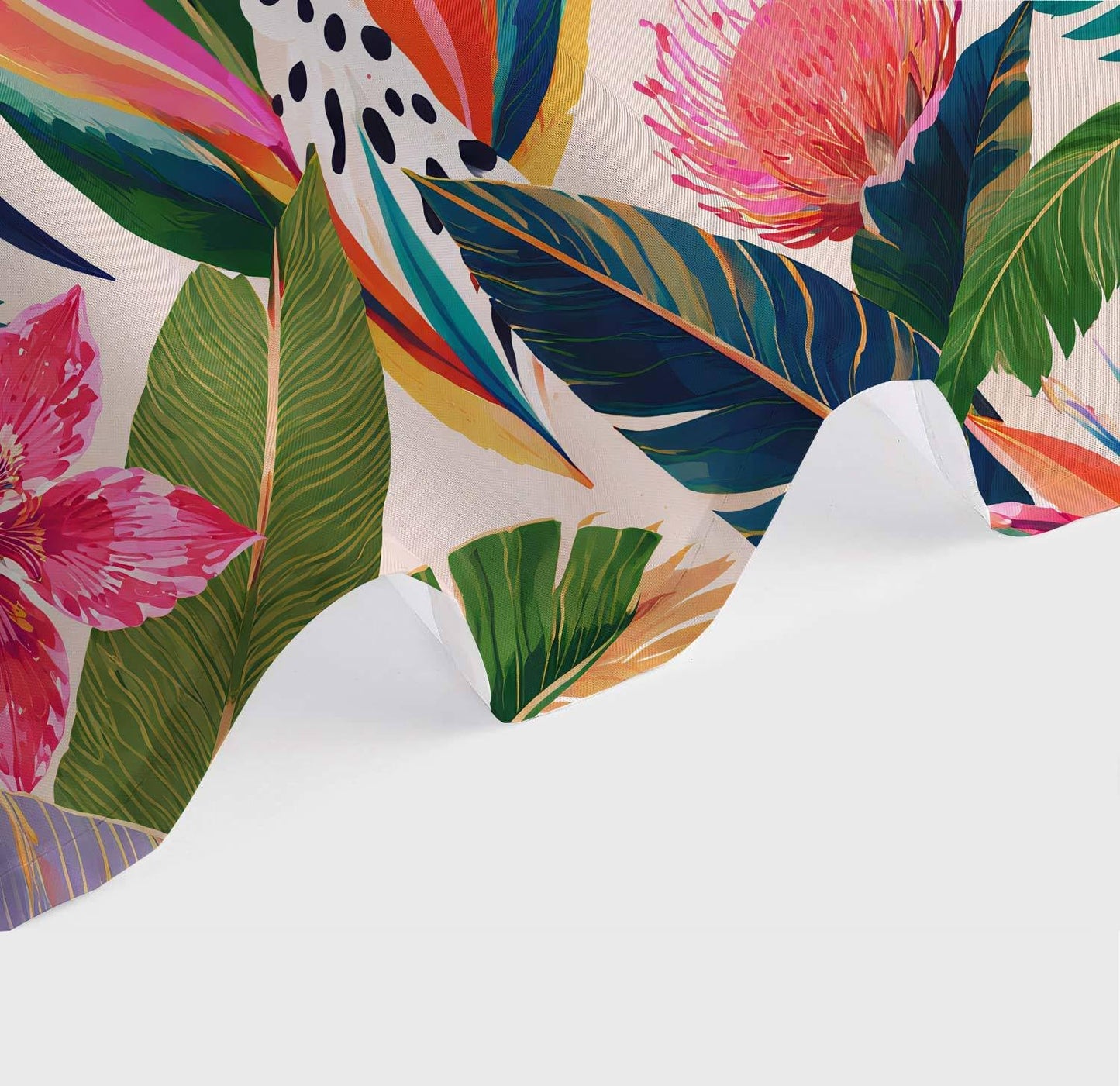 Hjokiupt Colorful Floral Shower Curtain, Boho Abstract Art Modern Asthetic Plant Leaf Bathroom Curtains, Waterproof Polyester Fabric Accessories Bath Curtain with Hooks 72x72 Inch