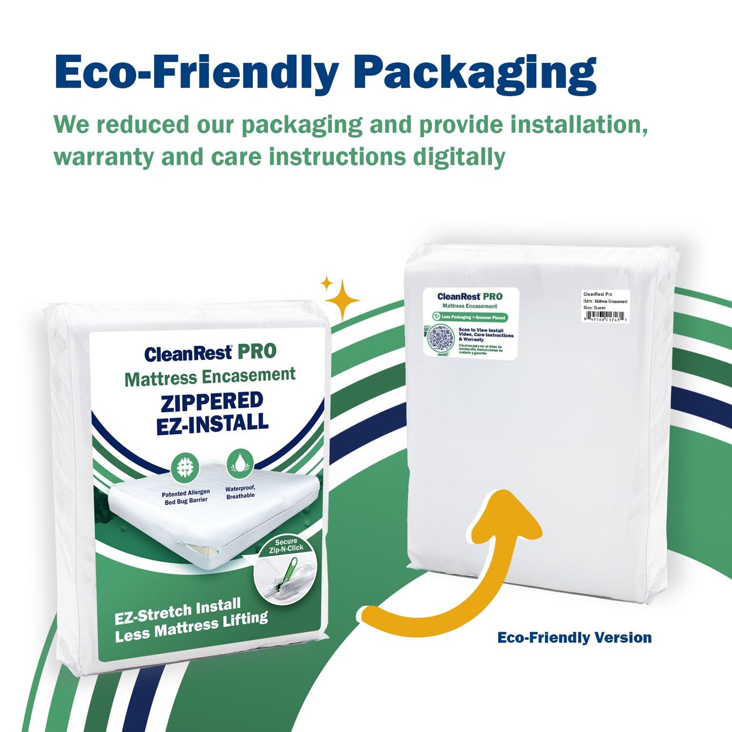 CleanRest Pro Mattress Protector Encasement, MicroPlush Fabric, Ultimate Sleep Surface Protection with Patented MicronOne Technology, Zip-N-Click Security, EZ-Fit, Waterproof (Twin XL)
