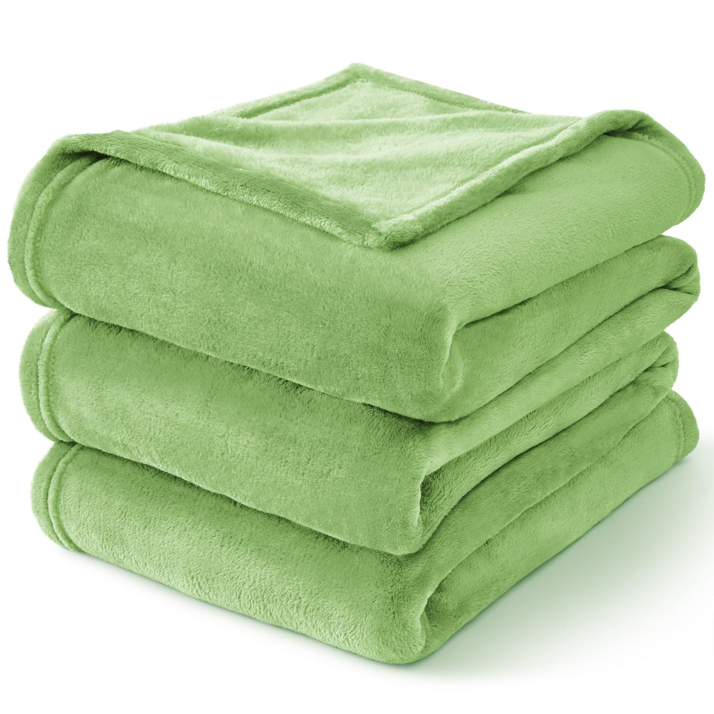 BEDELITE Fleece Blanket Grass Green Throw Blankets for Couch & Bed, Luxury Plush Cozy Fuzzy Blanket 50" x 60", Super Soft Warm Lightweight Throw Blanket for Travel Camping