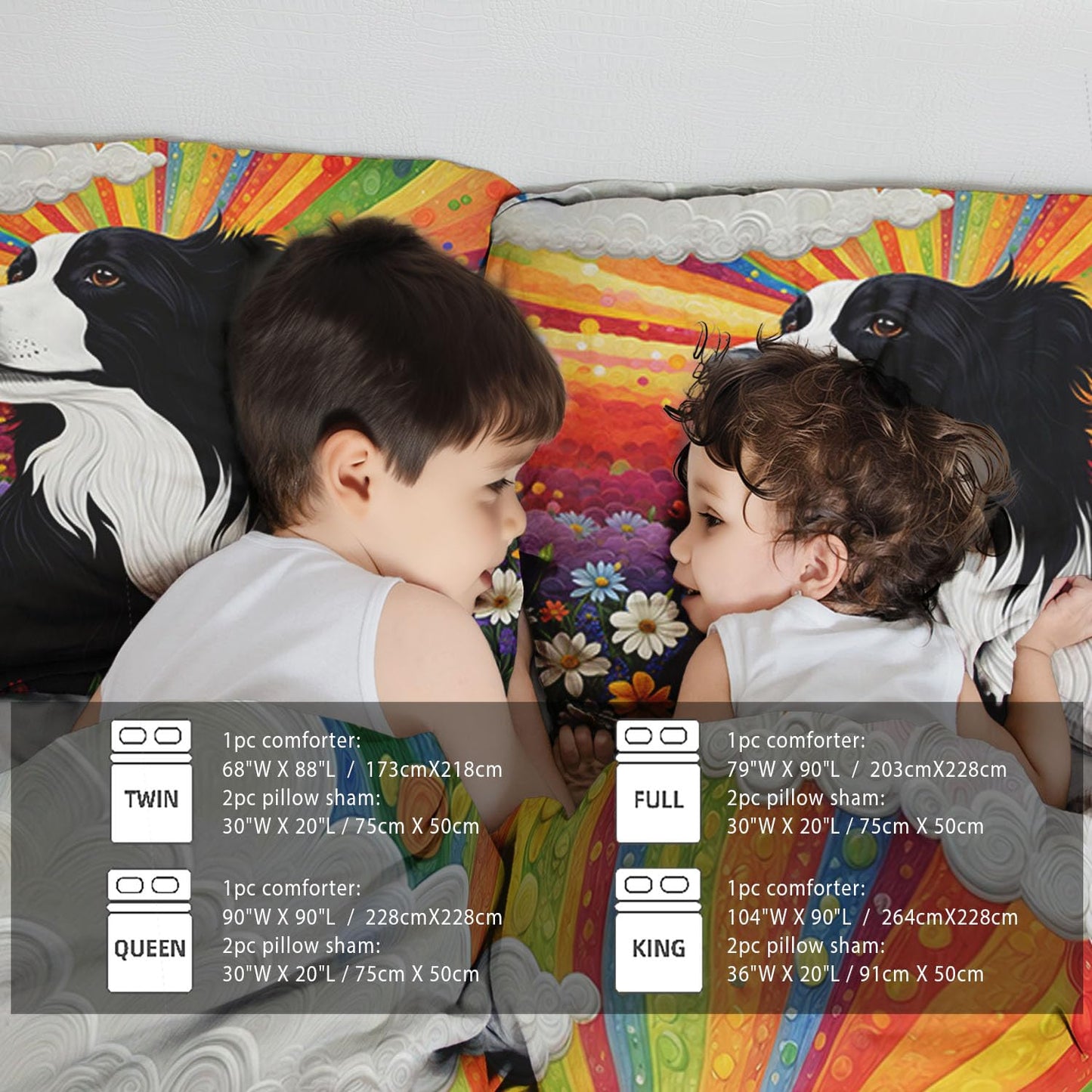 Raphus cucullatus Dog Print Comforter Set,Puppy Quilt Animal Print Bedroom Decor,Dog Bedding Puppy Comforter Set,Animal Print Twin Size Rainbow Bedding Flower Quilt Twin Size