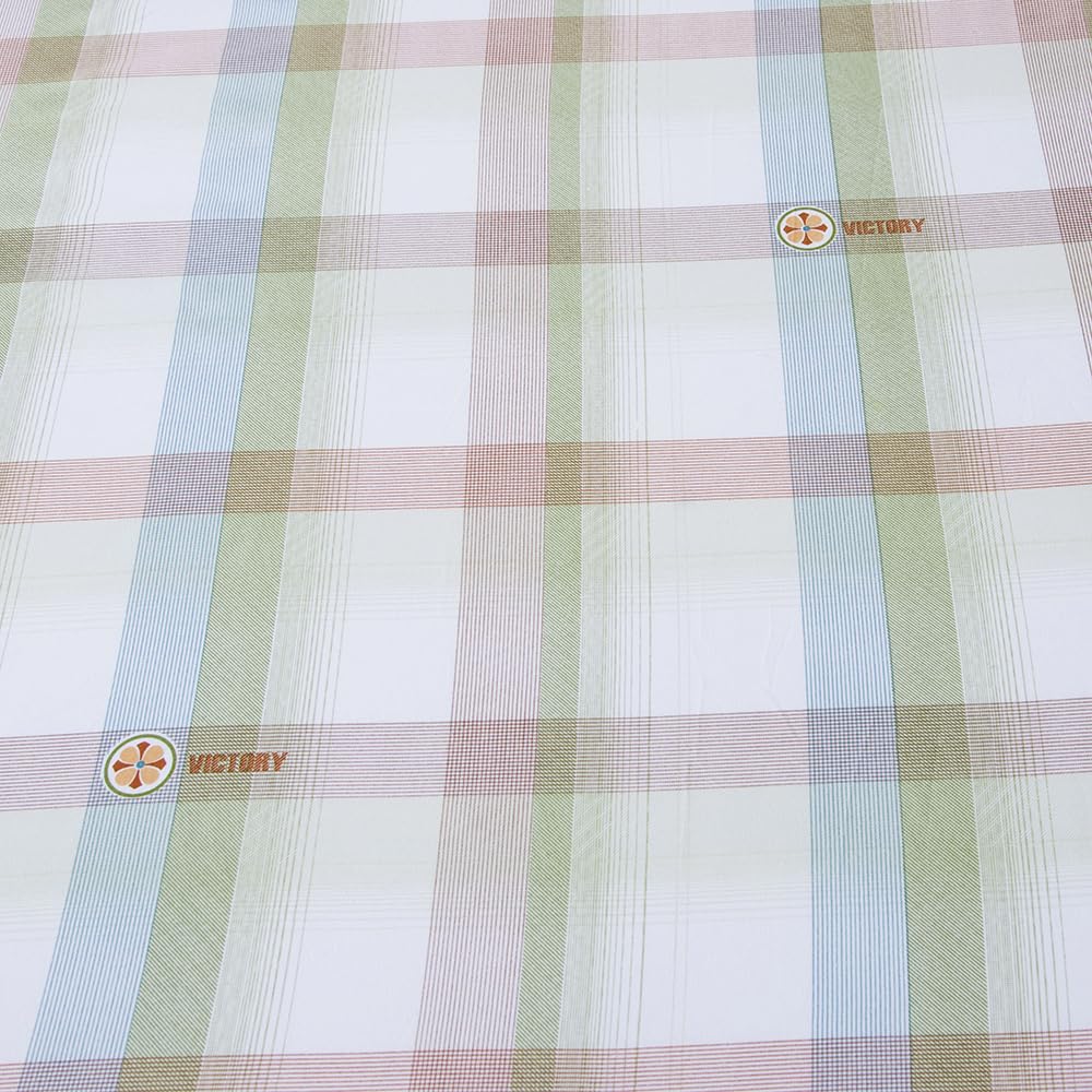 NATURETY Bedding Fitted Sheet with Deep Pocket,Modern Design Light Green Linellae Pattern Printed Fabric Bed Sheets (Green Checkered, Queen)