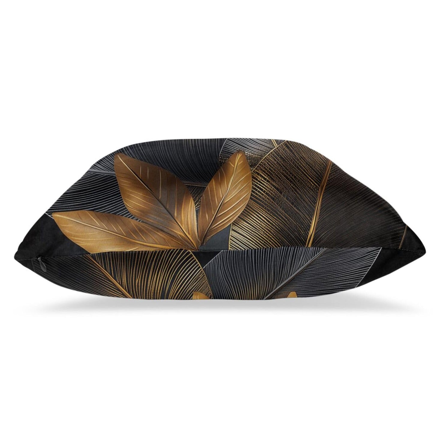 Droerfes Gray Golden Leaf Throw Pillow Covers Set of 2 Couch Pillow Case Decoration Cushion Covers for Sofa Home Living Room Bedroom Outdoor 18X18 Inch