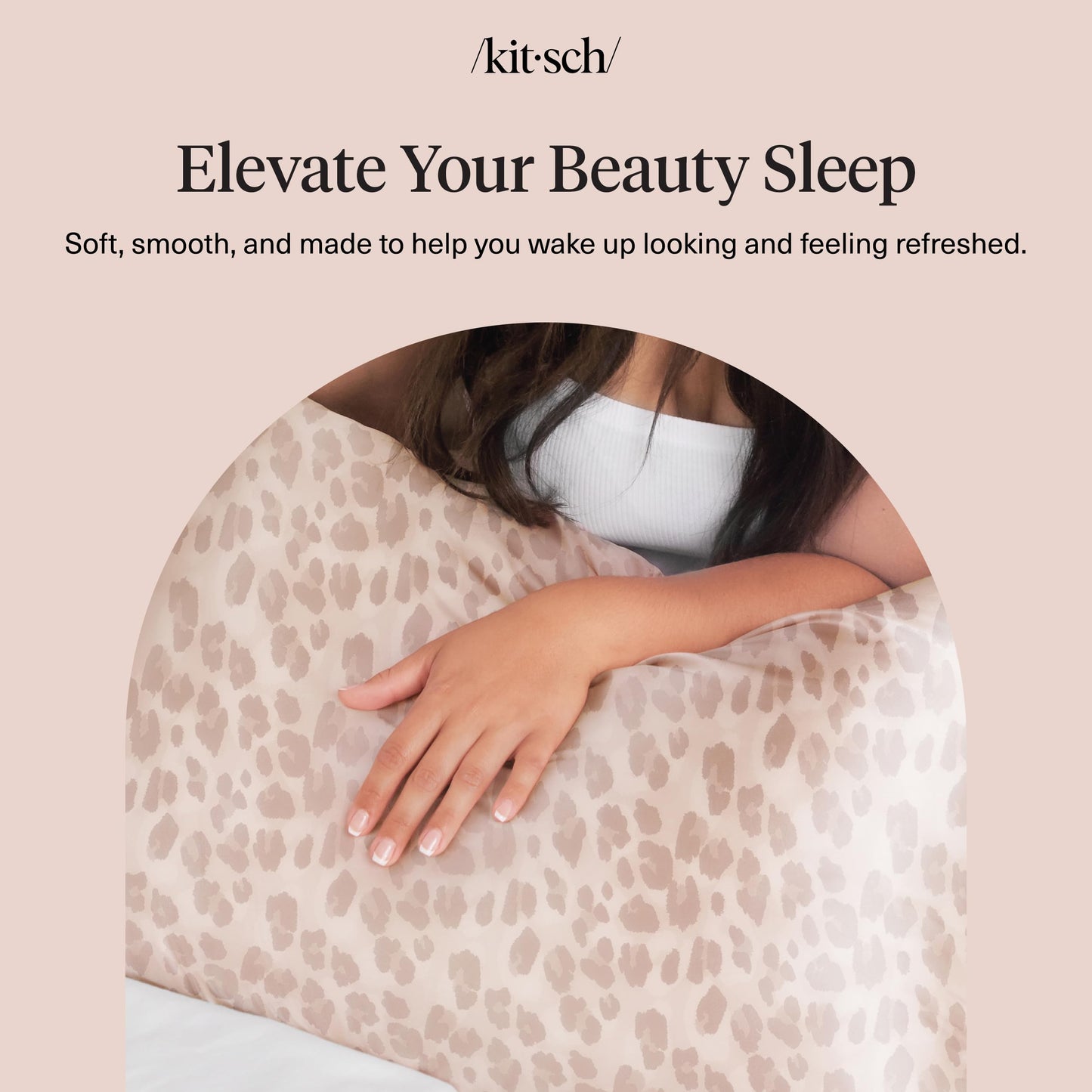 Kitsch Satin Pillowcase with Zipper for Hair & Skin - Softer Than Silk Pillow Cases, Smooth Cooling Satin Pillow Case, Wrinkle-Free, Machine Washable - Pillow Cases Standard Size 19x26 - Leopard