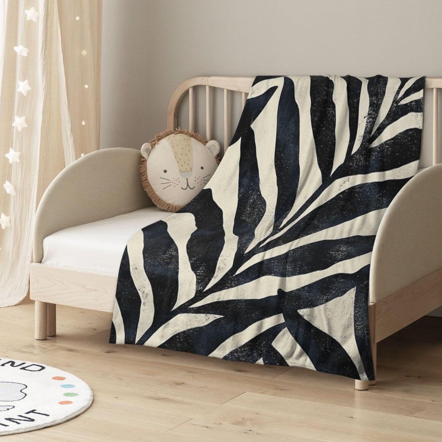 Cafemira Zebra Stripes Flannel Throw Blanket,Fleece Blankets for Room,Couch,Dorm,Camping,All Seasons,Lightweight & Comfortable,Easy to fold,Warm durables,Ideal for Bedroom or Dorm,40x30 Inch