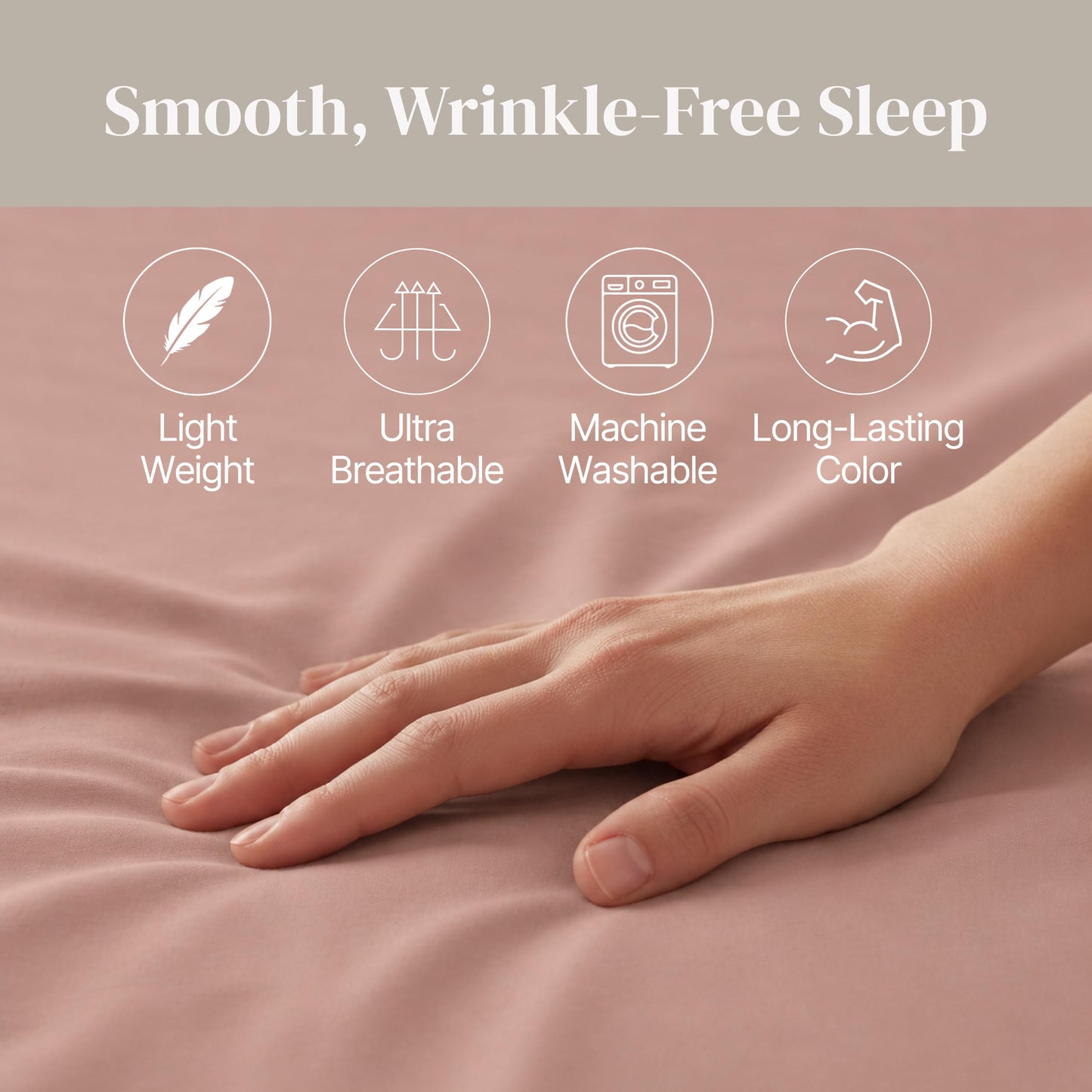 Modern Threads Soft Microfiber Solid Sheets - Luxurious Microfiber Bed Sheets - Includes Flat Sheet, Fitted Sheet with Deep Pockets, & Pillowcases Rose Full