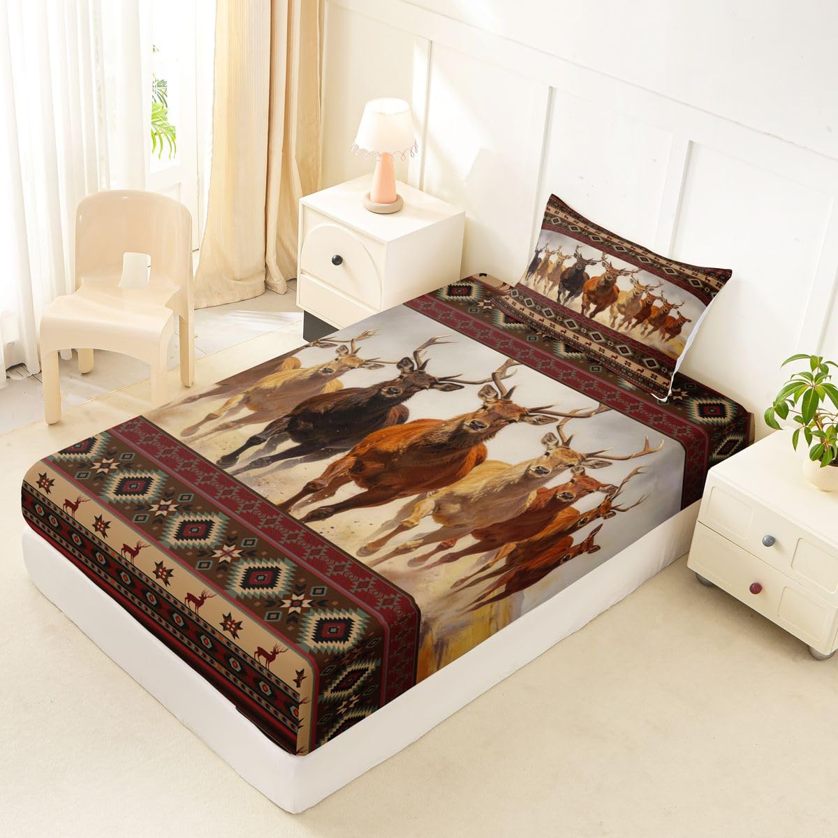 Erosebridal 3D Japanese Sheets Twin Anime Girl Drinking Milk Tea Bed Sheets Set Cute Kawaii Girly Sheet Set for Boys Girls Modern Fashion Aesthetic Bed Sets 3Pcs