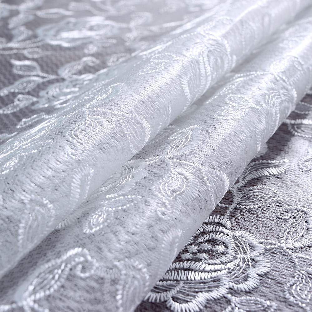 ARTABLE Rectangle Small Table Cloth Lace Macrame Vintage Tablecloth Shabby Chic Embroidered Oblong Table Cover for Wedding Banquet Holiday Long Dinner Tables (Offwhite, 43"x43")