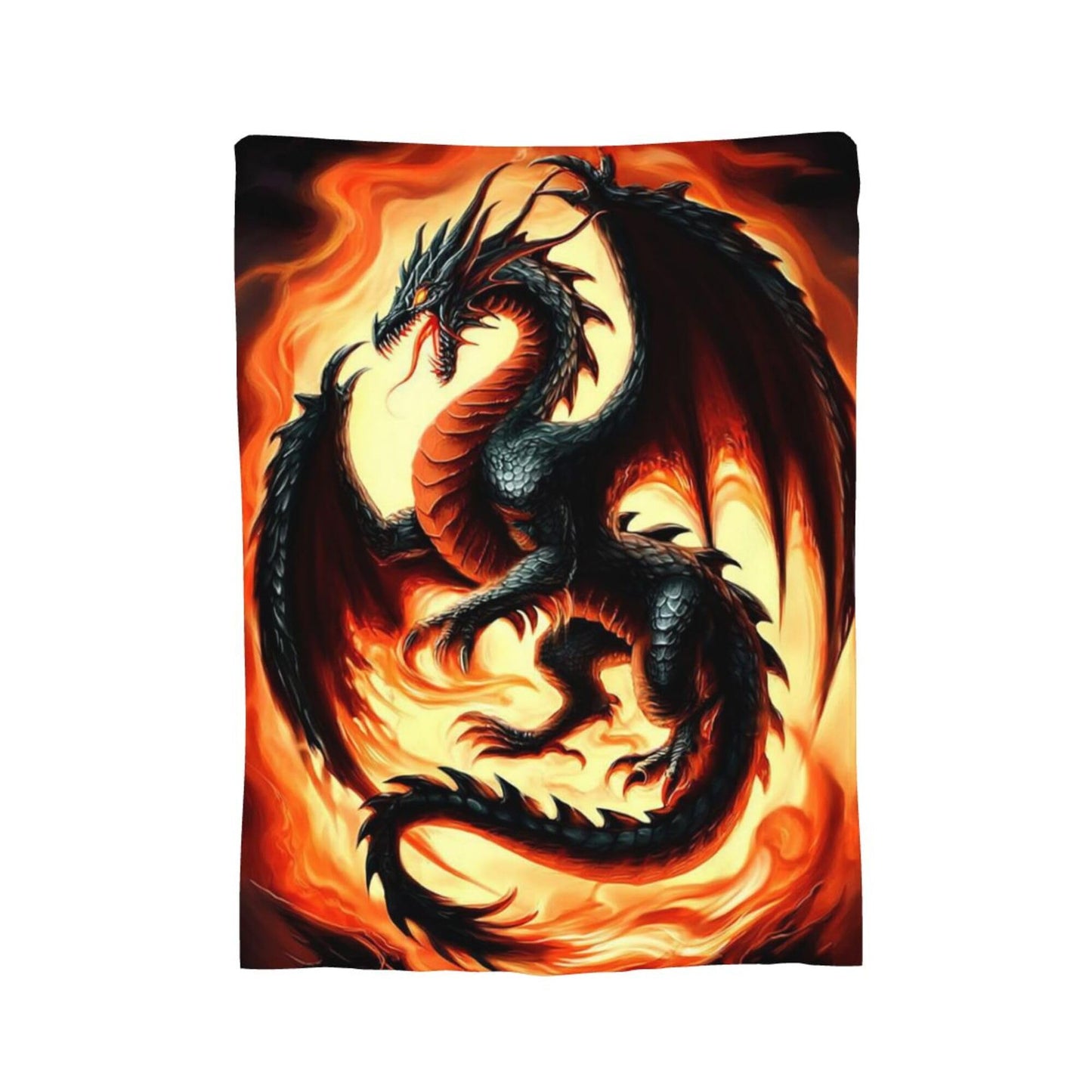 Red Dragon Blanket Dragon Fleece Throw Blanket Super Soft Fuzzy Plush Cozy Warm Dragons Decor Stuffed Bedding Blankets Gift for Boys, Girls Men Women Kids & Adult 50"x40"
