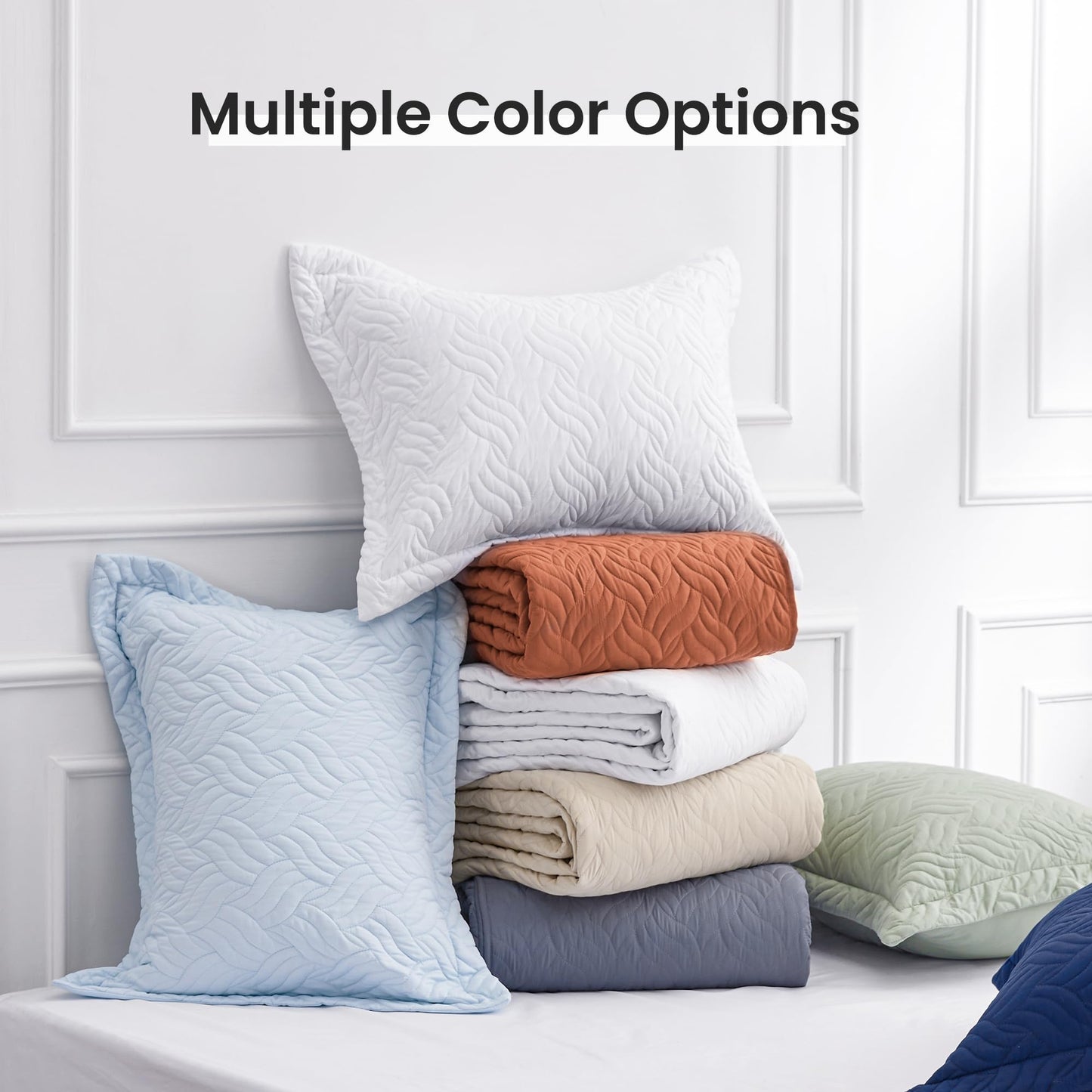 Love's cabin California King Size Quilt Bedding Set Umber Bedspread - Cal King Summer Lightweight Bedspread Comforter - Wave Pattern Coverlet for All Season - 3 Pieces (1 Quilt, 2 Pillow Shams)