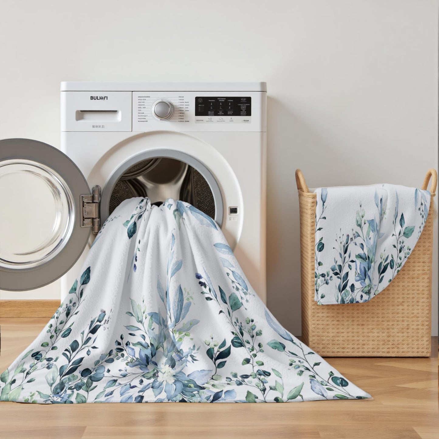Arktrident Blue Eucalyptus Throw Blanket Sage Leaves Lightweight Bed Blanket Bedroom Decor Soft Fluffy Plush Fuzzy Cozy Couch Fleece Blankets 50"X60"