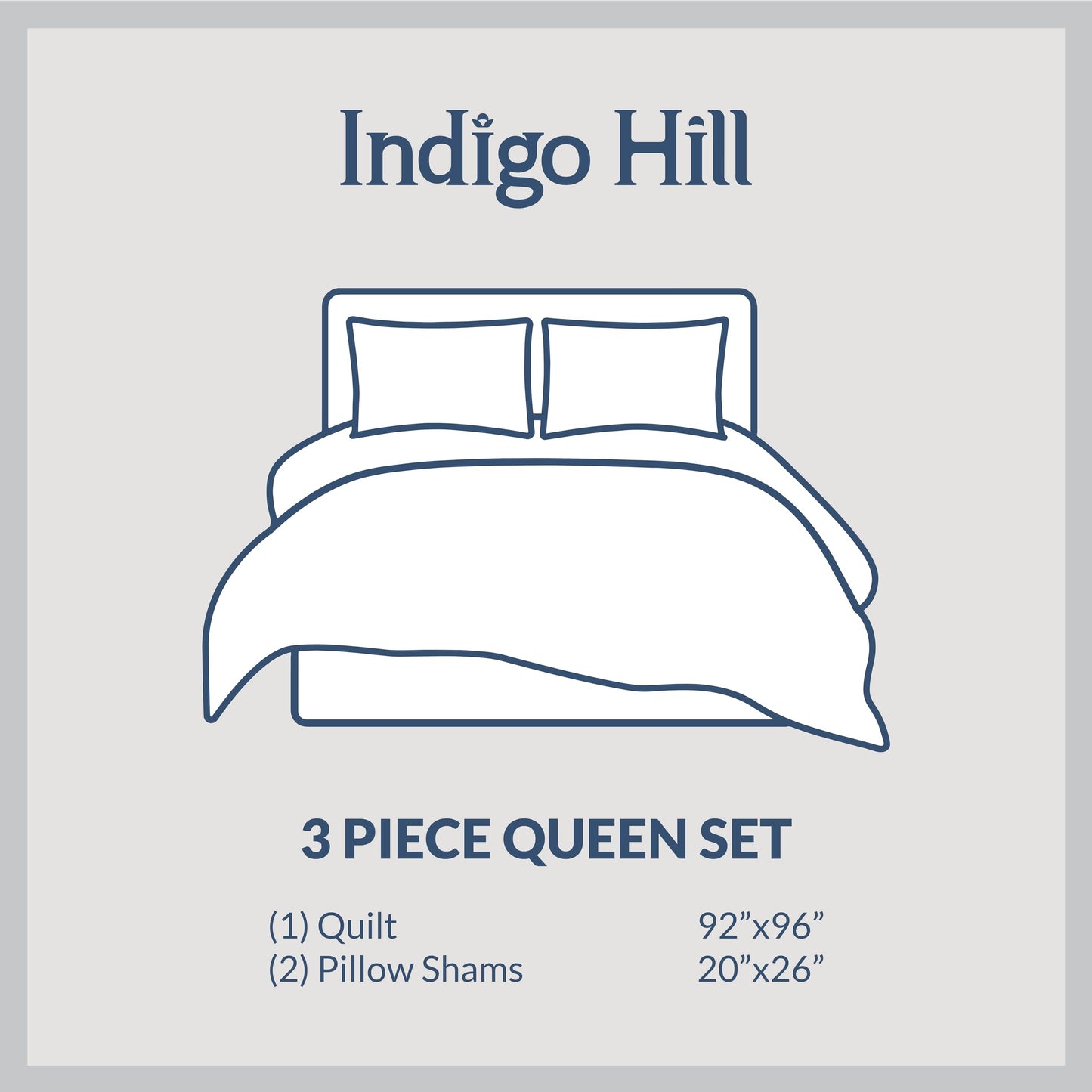 Indigo Hill by HiEnd Accents Mosaic Western Bedding 3 Piece Full Queen Quilt Set, Hourglass Pattern Southwest Cabin Rustic Bedding, Reversible Geometric Print Boho Patchwork Quilt with Pillow Shams