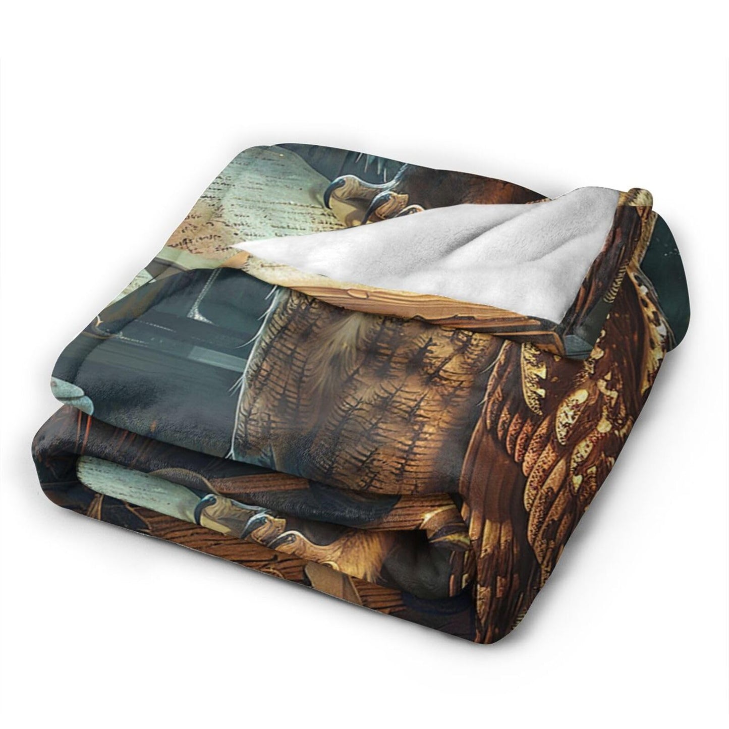 Baegopa Owl Blanket Owls Gifts for Women Girls Book Throw Blanket Cozy Plush Fleece Flannel Lightweight Fuzzy Party Blankets for Bed Decor 50"X40"