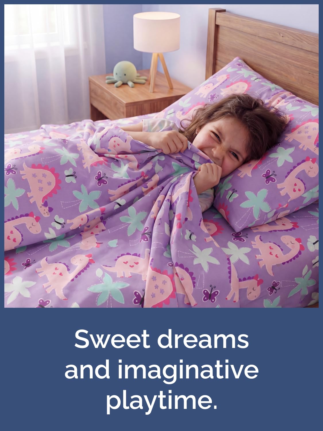 CGK Unlimited Kids Pink Dinos Full 4 Piece Sheet Set - Boys, Girls, Teens, Toddler - Easy Fit with Deep Pockets - Soft, Cooling & Breathable Sheets - Cute, Cozy, Fade & Wrinkle Free - Machine Washable