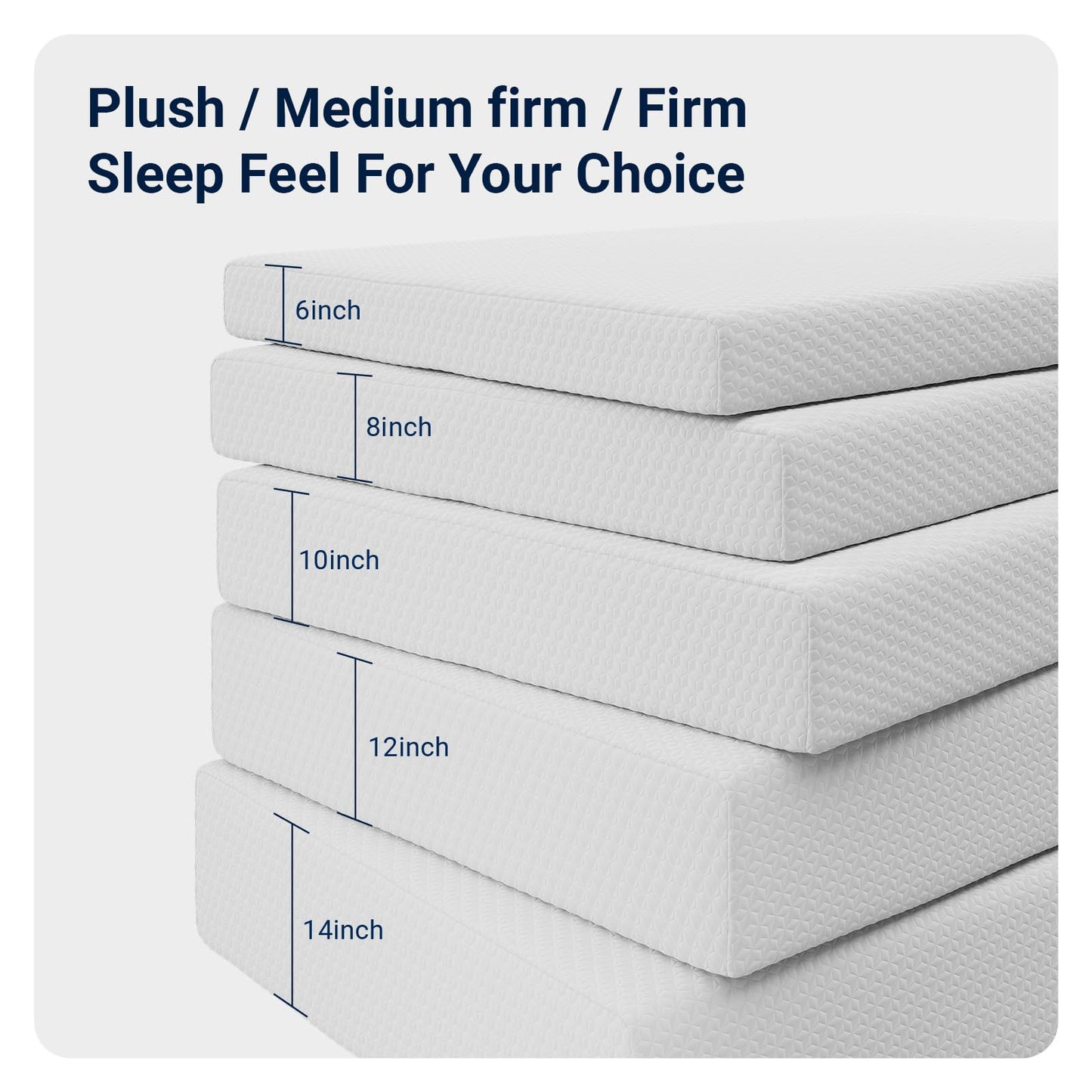 Avenco Twin Mattress 10 Inch, Memory Foam Twin Size Mattress in a Box for Comfort Sleep & Pressure Relief, CertiPUR-US Certified Mattresses Medium Firm