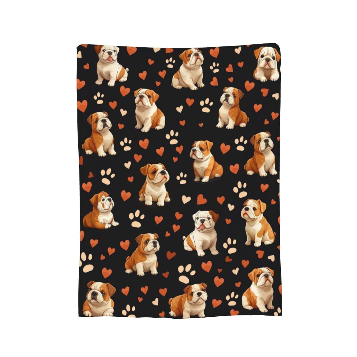 English Bulldog Blanket English Bulldog Decor Cozy Animal Throw Super Soft Plush Flannel Fleece Blanket Gift for Kids Adults Men Women Ultra Warm & Lightweight Flannel, 50"X40"