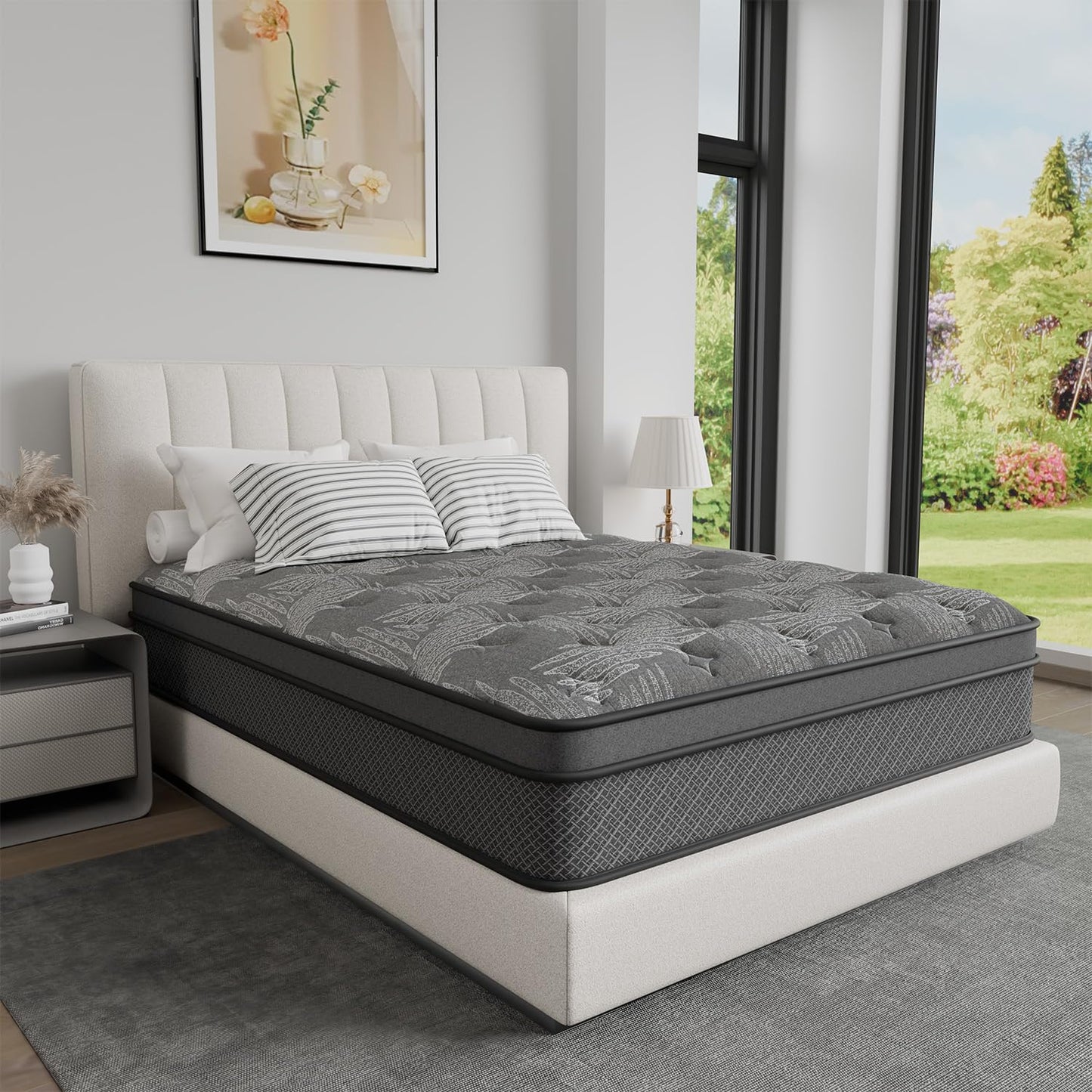 veladream Full Mattress 12 Inch, Hybrid Mattress in a Box, Gel Memory Foam and Pocket Springs, Firm Pressure Relief, Motion Isolation, Breathable Comfort, CertiPUR-US Certified, Fiberglass-Free