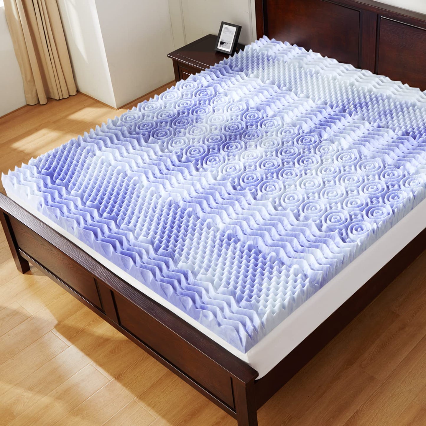 Dreamsmith Queen Mattress Topper, 3 Inch 7-Zone Memory Foam Mattress Topper, Gel Infused Foam Mattress Topper for Pressure Relief, Made with CertiPUR-USยฎ Certified Foam, Oeko-Tex Certified