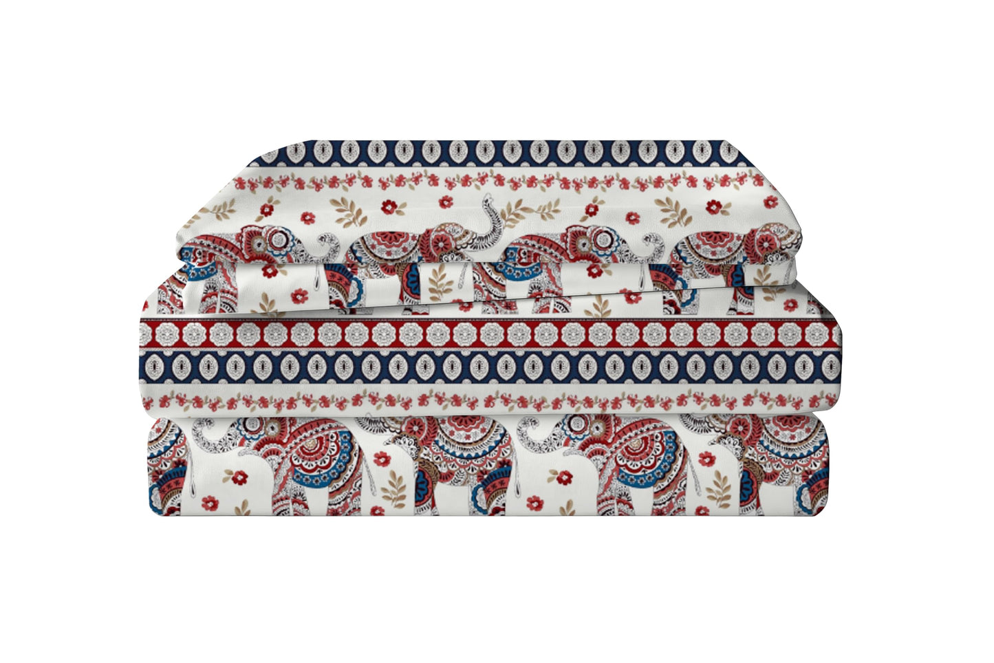 SDY 7Piece Elephant Twin Bedding Set,Elephant Bed Set Bed in A Bag for Man Woman Adult, with Comforter, Flat Sheet, Fitted Sheet and Pillowcases & Shams
