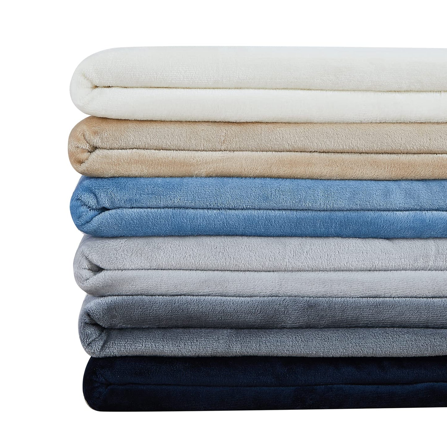 Southshore Fine Living, Inc. Reversible Sherpa Fleece Throw Blanket For Bed Or Couch – Ultra Soft And Cozy Blanket, Machine Washable Super Soft Blanket For Fall, Fuzzy Blanket For Couch, 98 X 98, Blue
