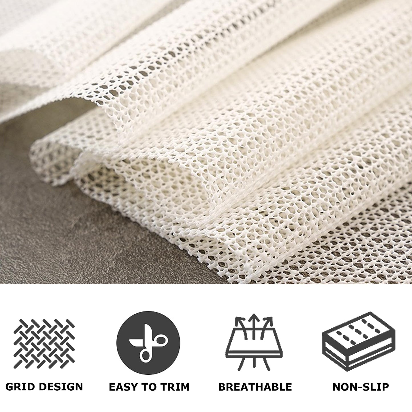 Non Slip Rug Pad Grippers - 5x6.5 Ft for Hardwood Floors, Mattress Slide Stopper Thick Carpet Pads Gripper for Tile Floors,Rug Grip for Area Rug,Sofa,Bed,Chair,Cushion Keep Your Rugs Safe and in Place
