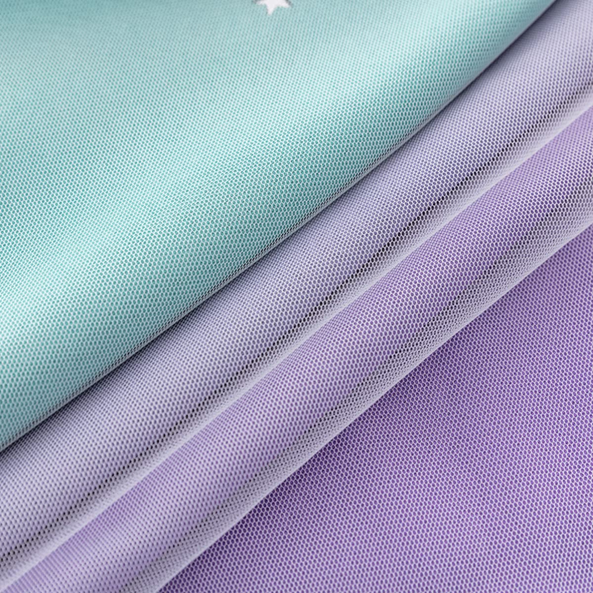 Yancorp Kids Curtains for Girls Bedroom Princess Curtains for Daughter Room 84 Inches Long Star Curtains with Tieback & 3 Bowties(Purple Teal,W52*L84),1 Panel