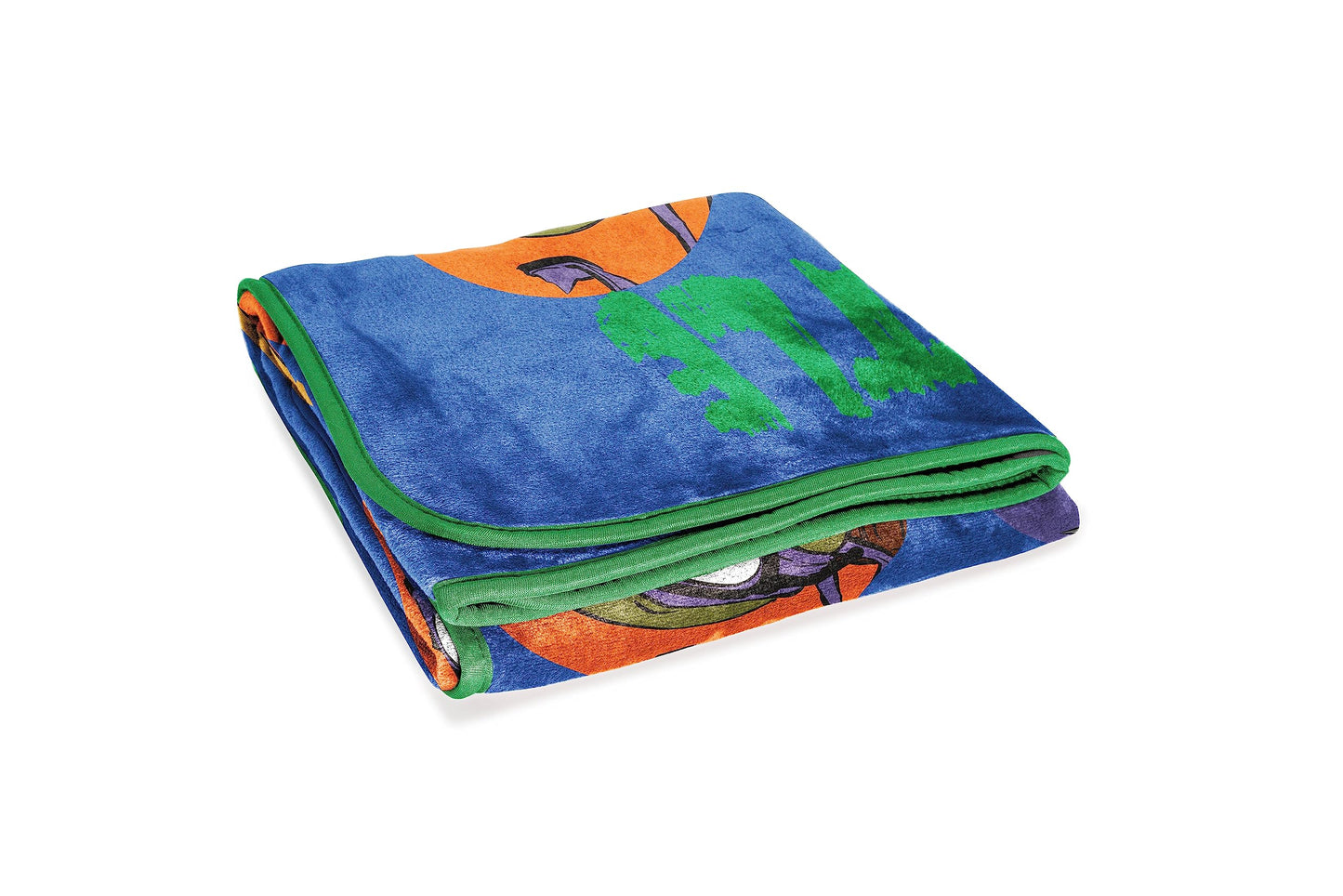Jay Franco Plush Throw Blanket – 46" x 60" Inches Kids Hero Soft & Cozy Fleece Throw for Bedroom & Couch Décor, Official Licensed Product, Blue - Teenage Mutant Ninja Turtles