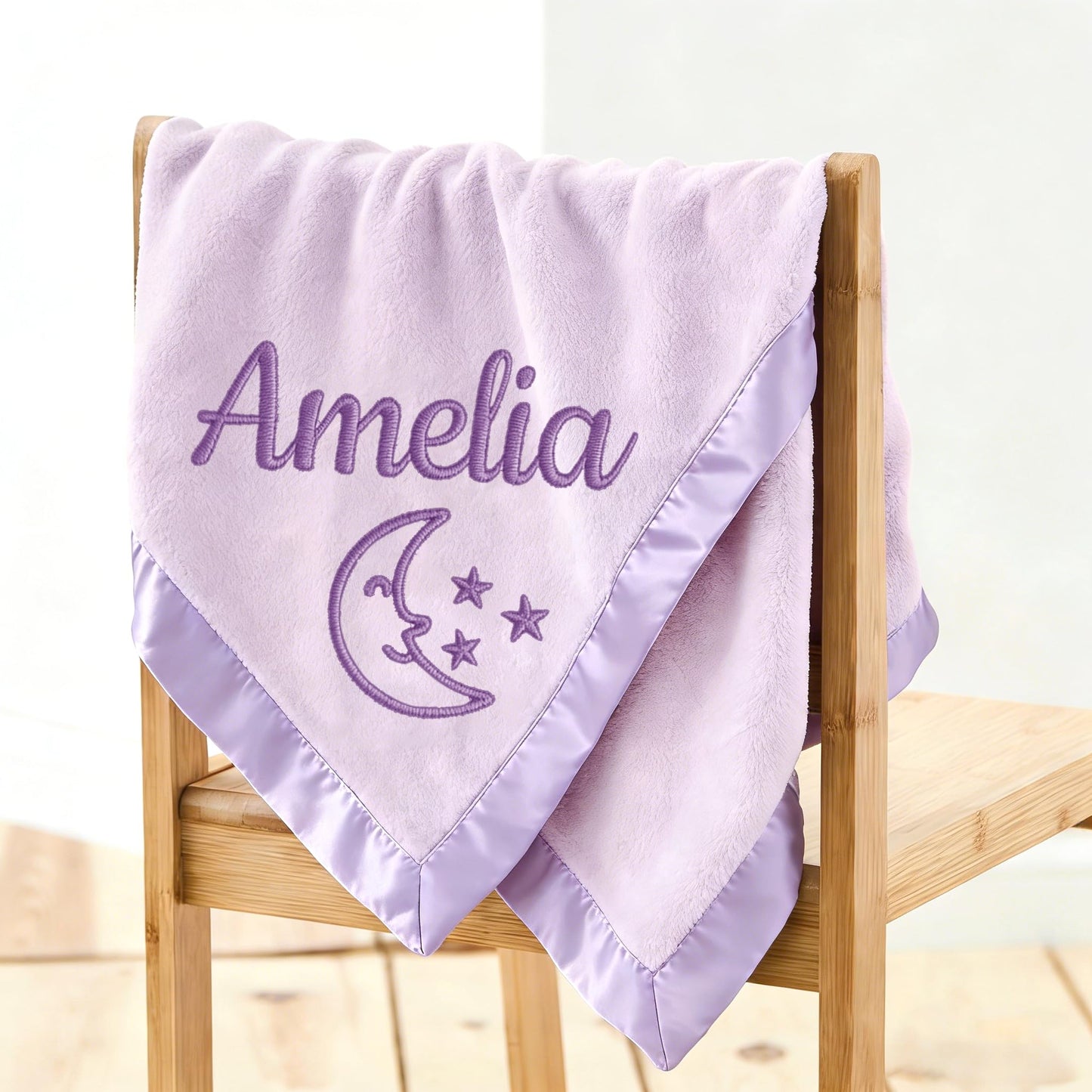 Personalized Baby Blanket with Embroidered Name,Custom Baby Receiving Blankets Soft Fleece Toddler Blanket for Newborn Baby Girl Shower Gifts -36" x 36"