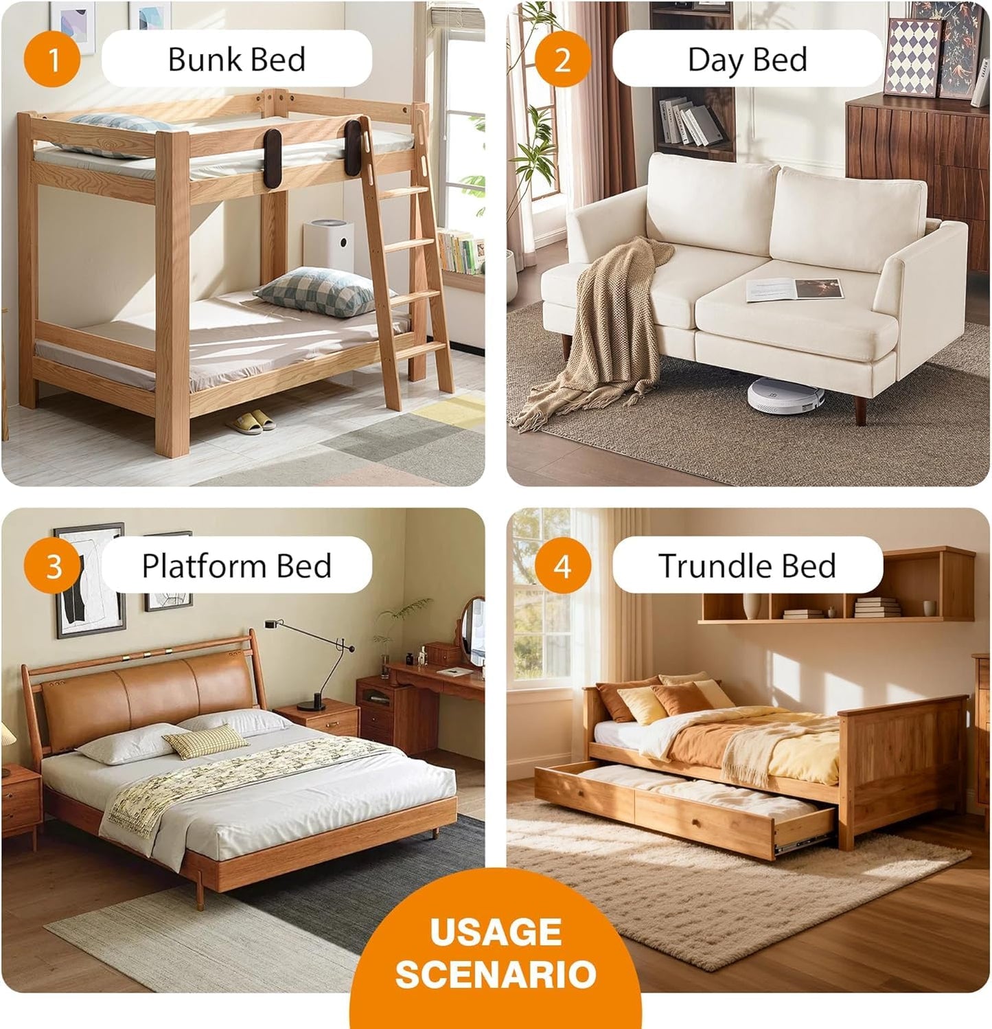 Drwwi Bunkie Board King 10mm(76” x 80”), Anti-Sag, Non-Slip Base & Noise-Free,Folding Mattress Support Board for Metal Bed Frame,Grey