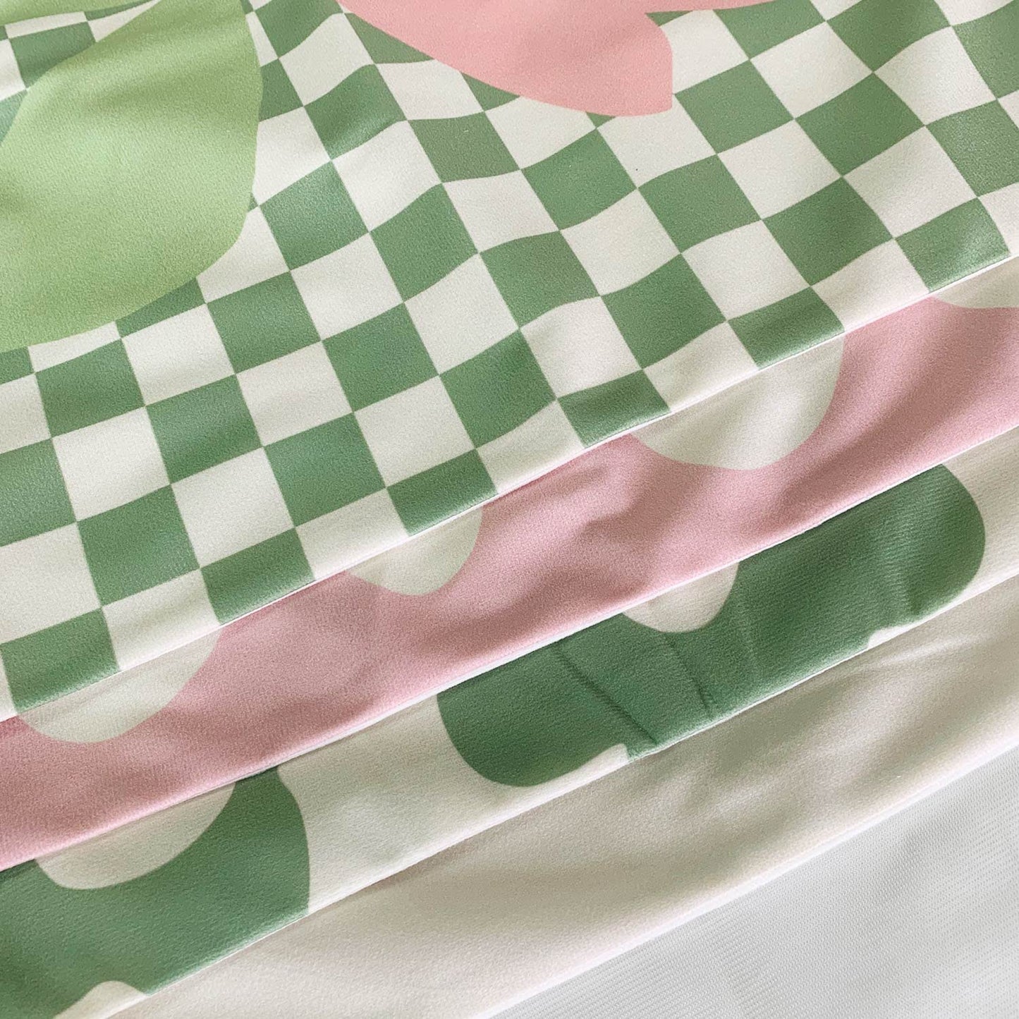 heilkee Danish Pastel Room Decor Aesthetic Sage Green and Pink Throw Pillow Covers Set of 4 Decorative Pillowcase Trendy Square Cushion Case for Living Room Girls Bedroom Dorm,18x18 Inches