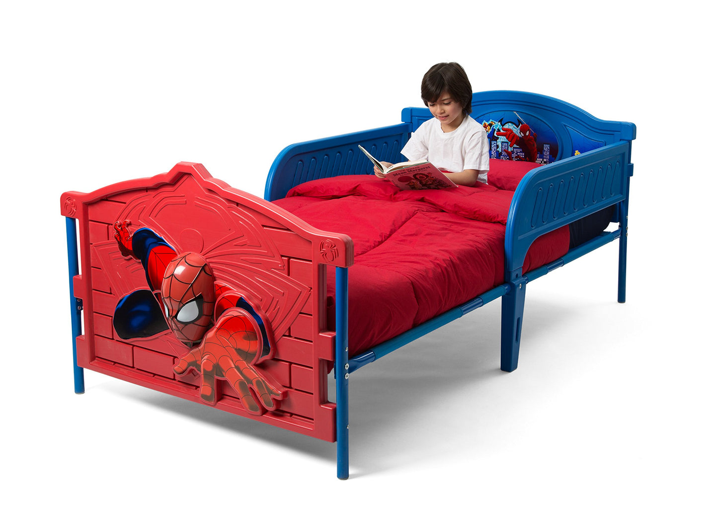 Marvel Spider Man Plastic 3D-Footboard Twin Bed by Delta Children