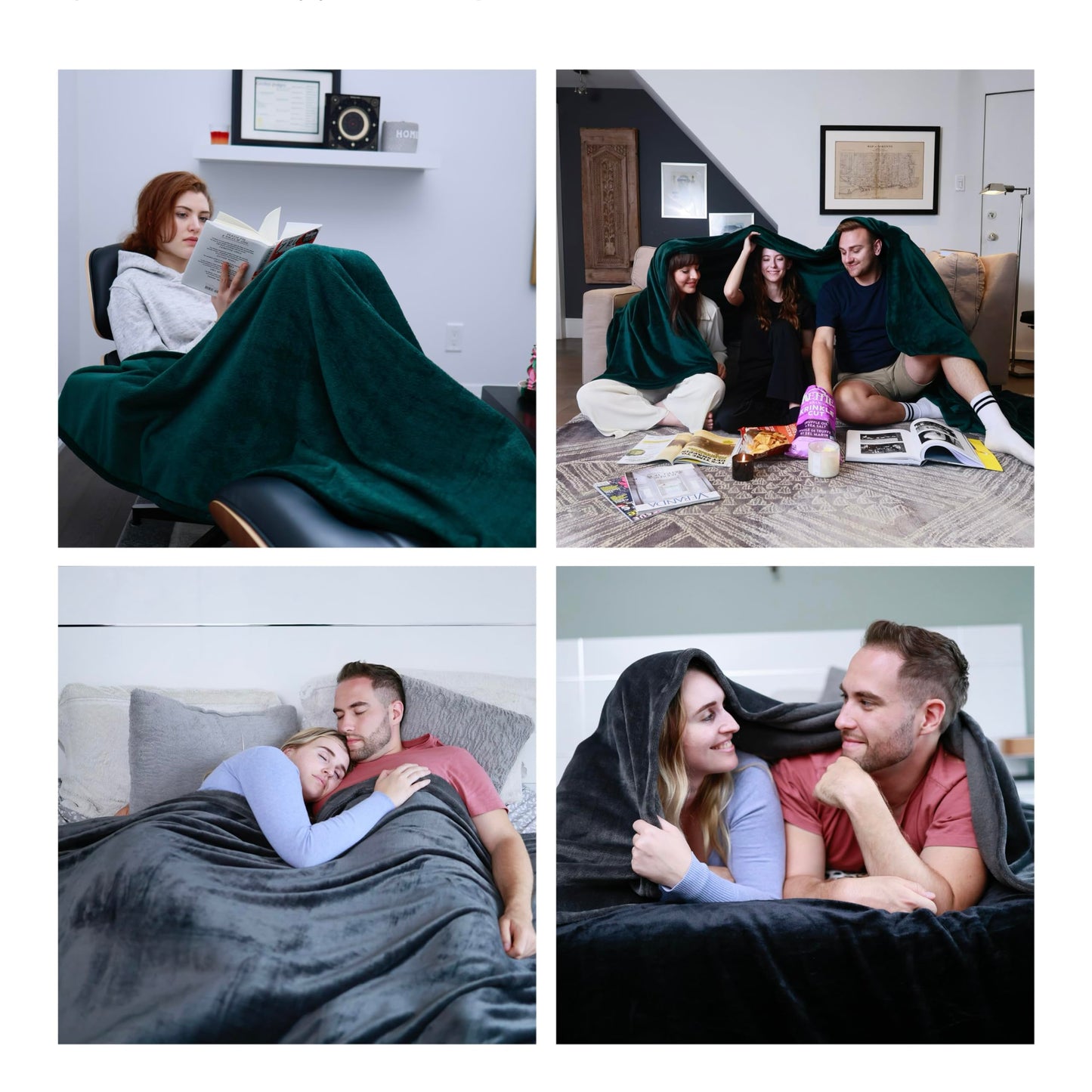 COOVA Oversized King Fleece Blanket 120x120 inches, Soft Cozy Warm Giant Extra Large 10'x10' Blanket for Bed, Sofa, Couch,Travel, Camping, California Huge Flannel Big Throw Blanket, Dark Grey