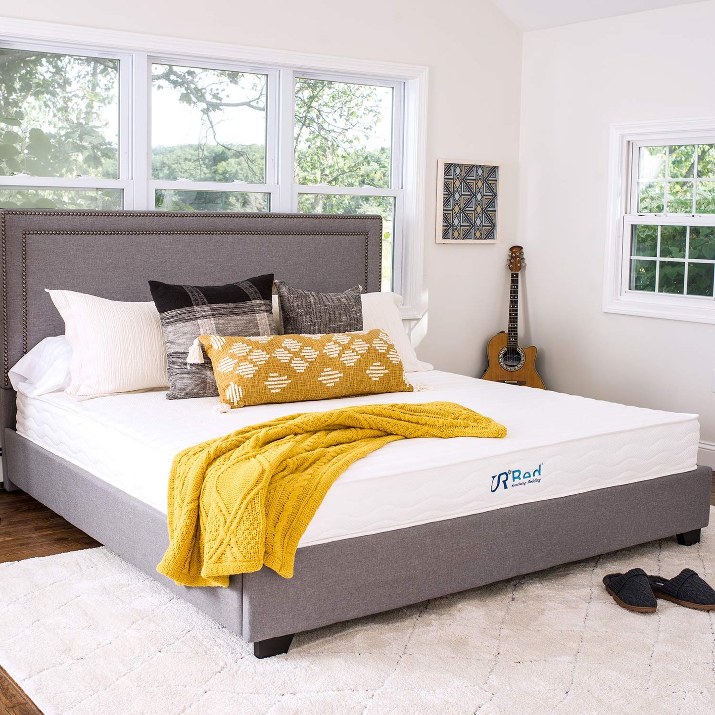 10 Inch Hybrid Mattress in a Box, Twin XL Size Latex Mattress with Memory Foam & Individually Pocket Coils Springs, Pressure Relief, Motion Isolation, Edge Support, CertiPUR-US Certified, Medium Firm