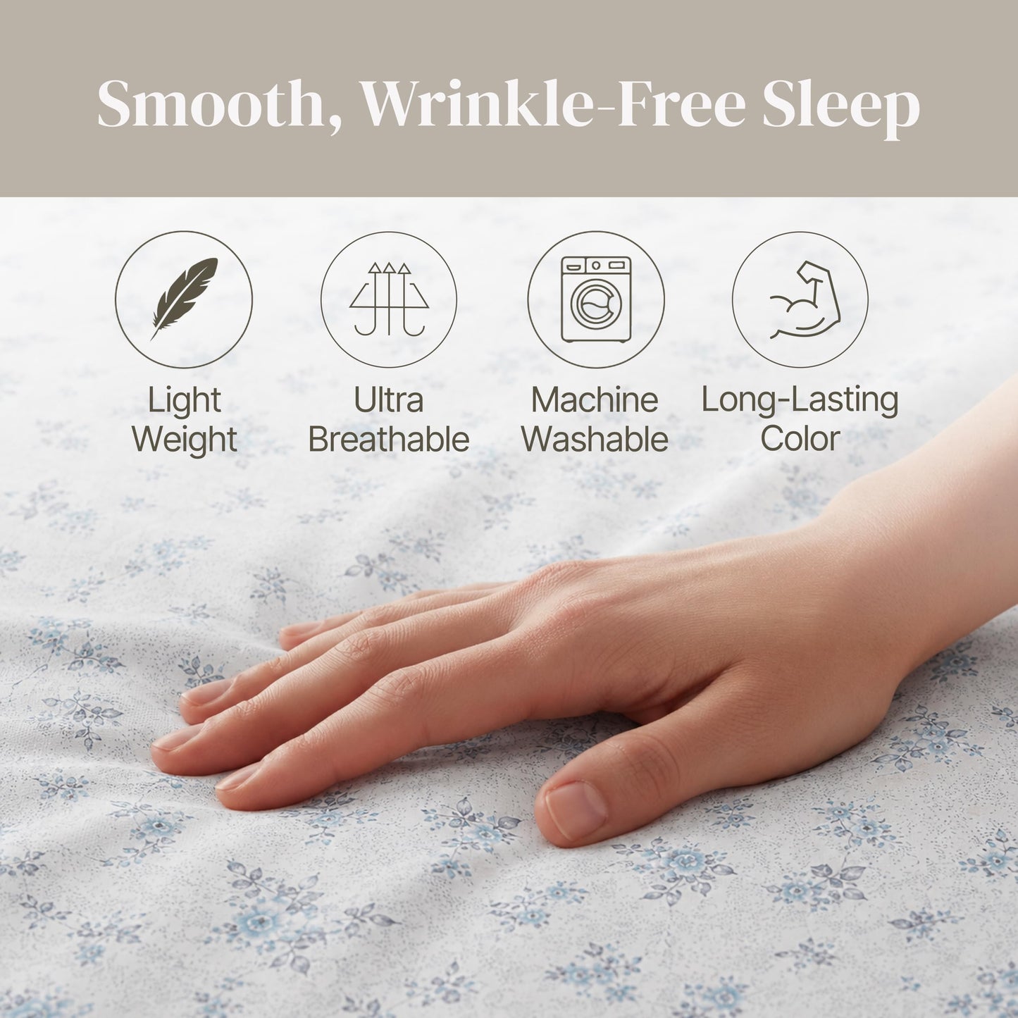 Modern Threads Silky Soft Microfiber and Wrinkle Free Sheets - Luxurious Microfiber Bed Sheets Includes Flat Sheet, Fitted Sheet with Deep Pockets, & Pillowcases Kashmir Rose Blue, Twin