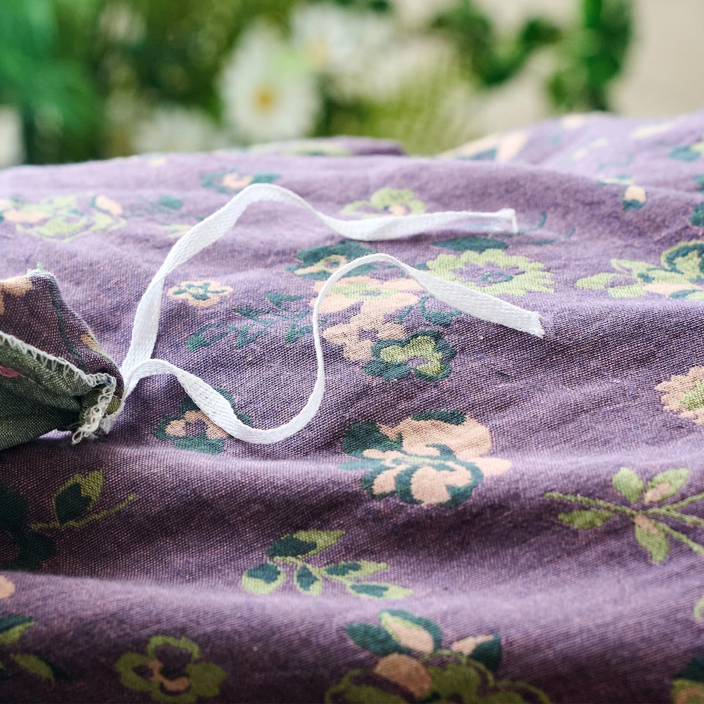 mixinni Vintage Floral Duvet Cover King Set - Purple & Green Reversible Jacquard, 100% Yarn-Dyed Double-Layer Cotton, Breathable Luxury Bedding (3-Piece, Includes 2 Pillowcases) Farmhouse & Bohemian