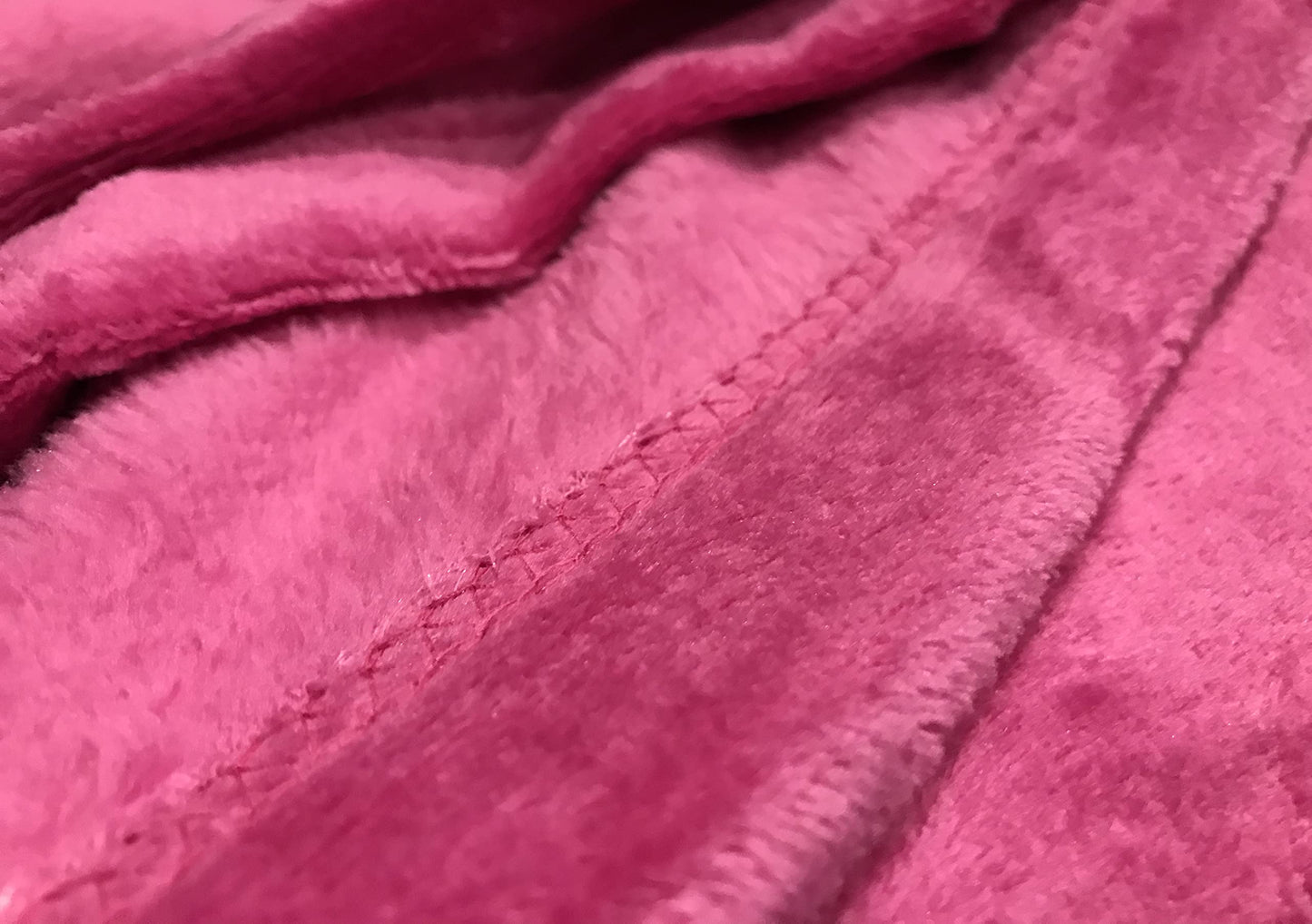 Home Must Haves Solid Hot Pink Bed Blanket Bedding Throw Fleece Super Soft Warm (Full)