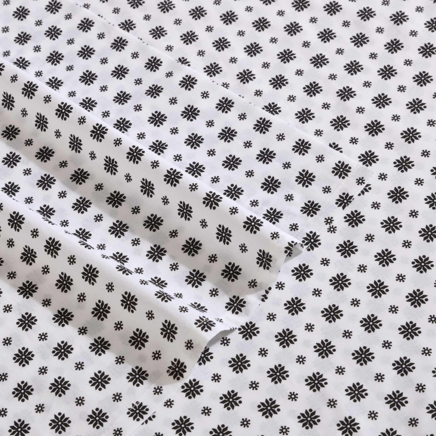 Eddie Bauer - Twin Sheet Set, Premium Cotton Percale Bedding Set, Super Soft Home Decor, Oeko-Tex Certified (Fairisle Sprinkle Black, Twin)