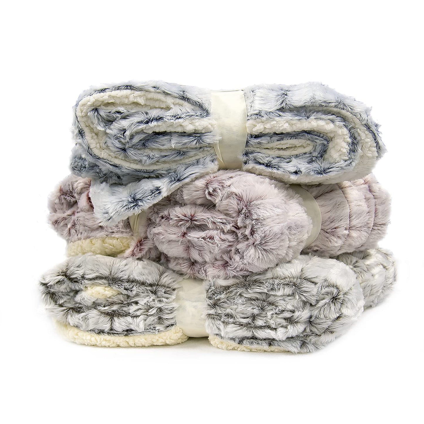 Blue Ridge Home Fashions Hotel Suite Soft Micromink Sherpa Throw Blanket Super Cozy Reversible Ultra Luxurious Sofa Decorative Blanket, 50 x 60 in Brown Color Throw, Brown -2PACK, (K418243)