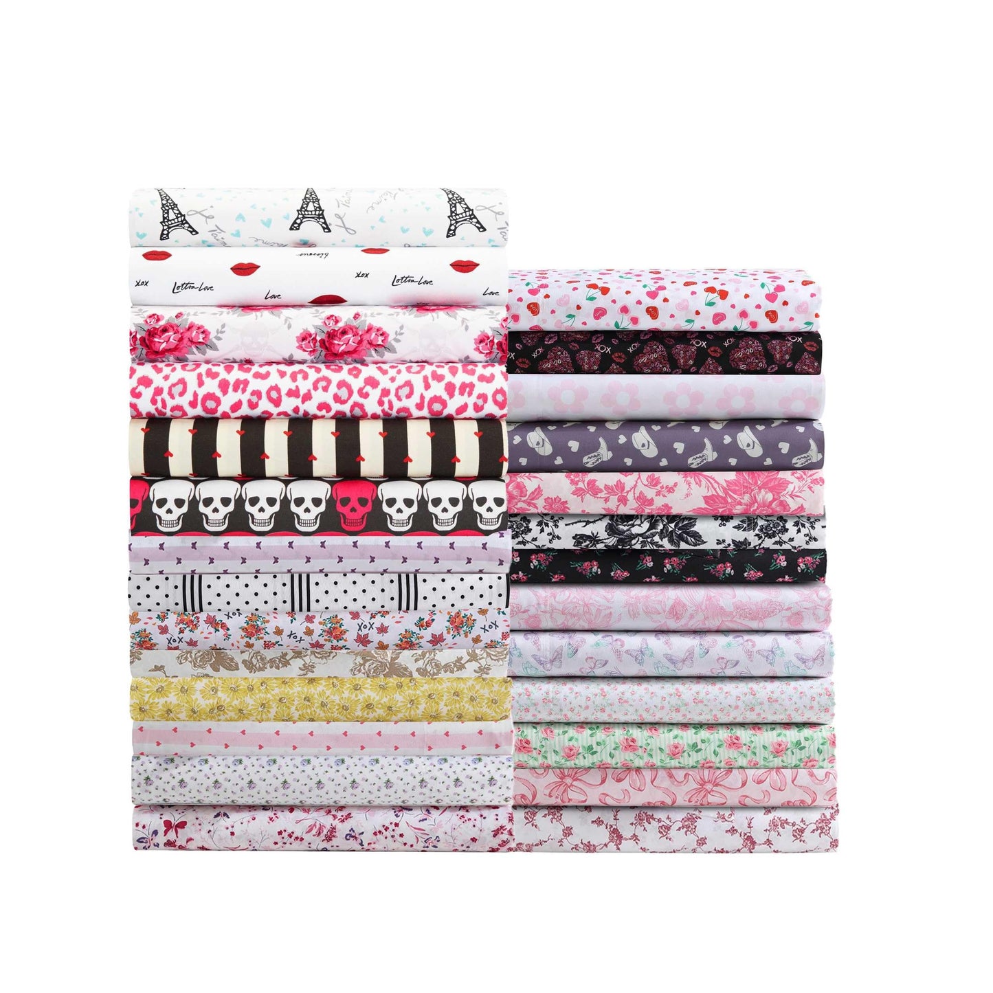 Betsey Johnson - Full Bed Sheets, Soft & Lightweight Bedding, Fade & Wrinkle Resistant (Dots & Stripes, Full)