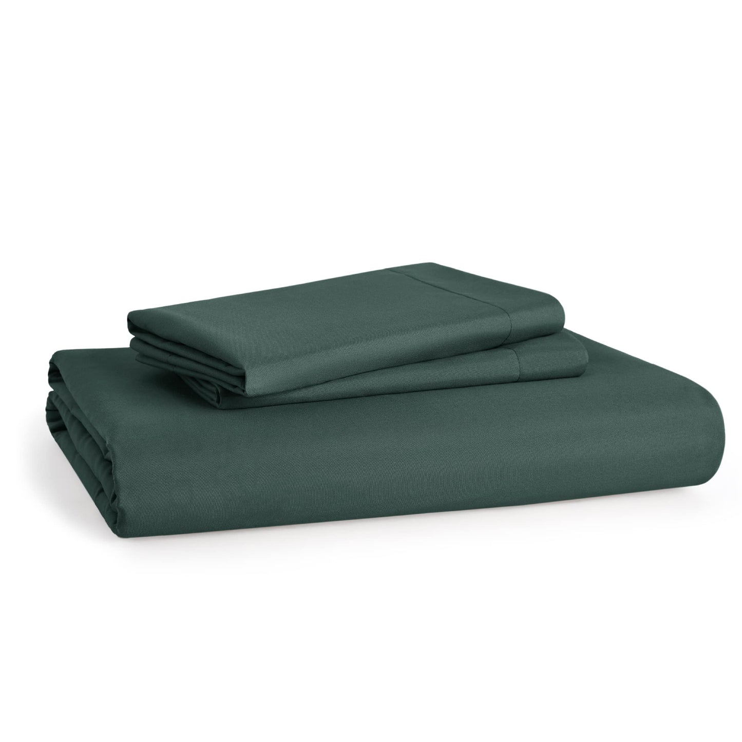 Bedsure Duvet Cover Queen Size - Soft Double Brushed Bedding Set for Kids & Adults, Zipper Closure, 3 Pieces, Includes 1 Duvet Cover (90"x90") & 2 Pillow Shams, NO Comforter, Forest Green