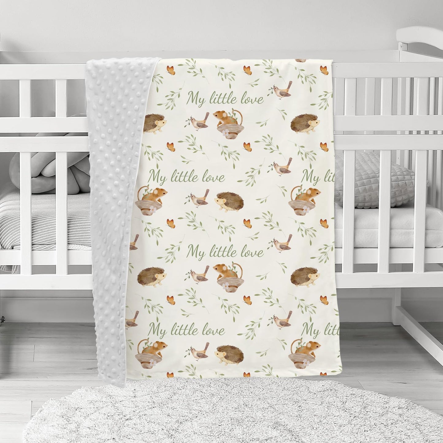 CIVARUA KIDS Baby Blankets for Newborn - Nursery Minky Blankets Super Soft for Boys Girls, Infant Toddler Blanket with Double Layer Dotted Backing for Baby Crib Stroller, 30 x 40 Inch, Animal World
