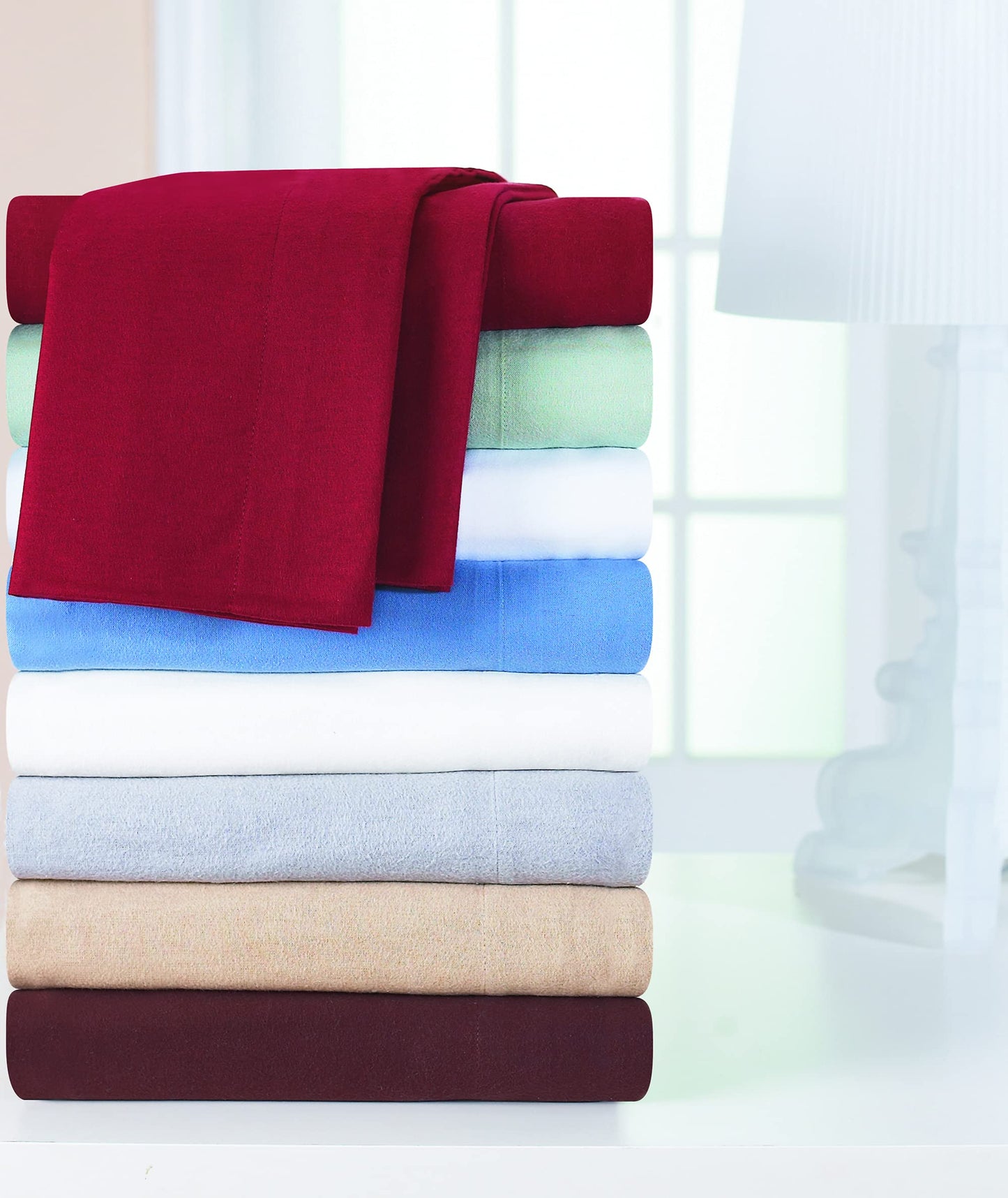 Pointehaven Flannel 170 GSM Sheet Set,Twin Snow Flakes White